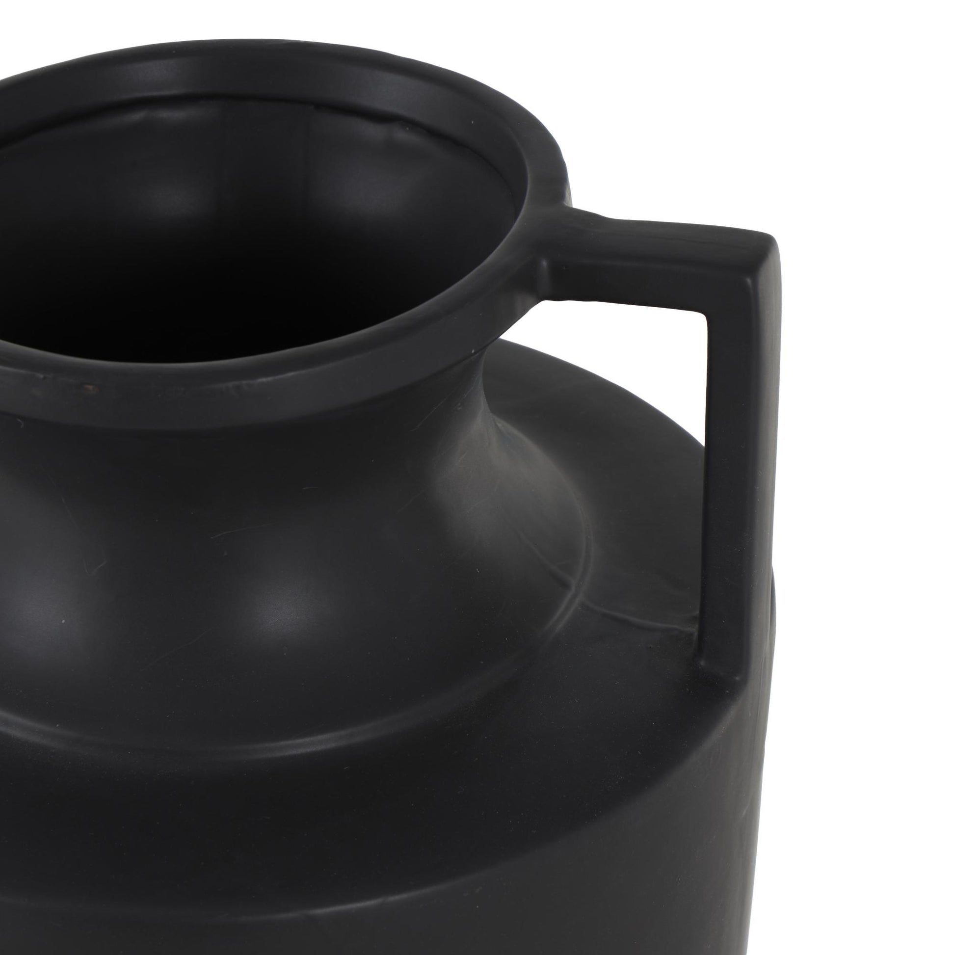 Ceramic Sleek Amphora Decorative Vase with Handles 10" x 10" x 22"