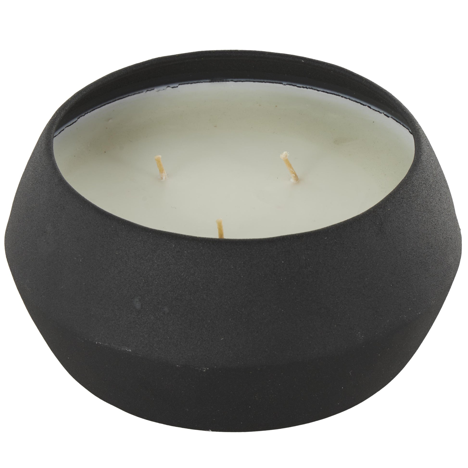 Metal Tangerine Splash Scented Textured 30oz 3 Wick Decorative Candle with White Wax