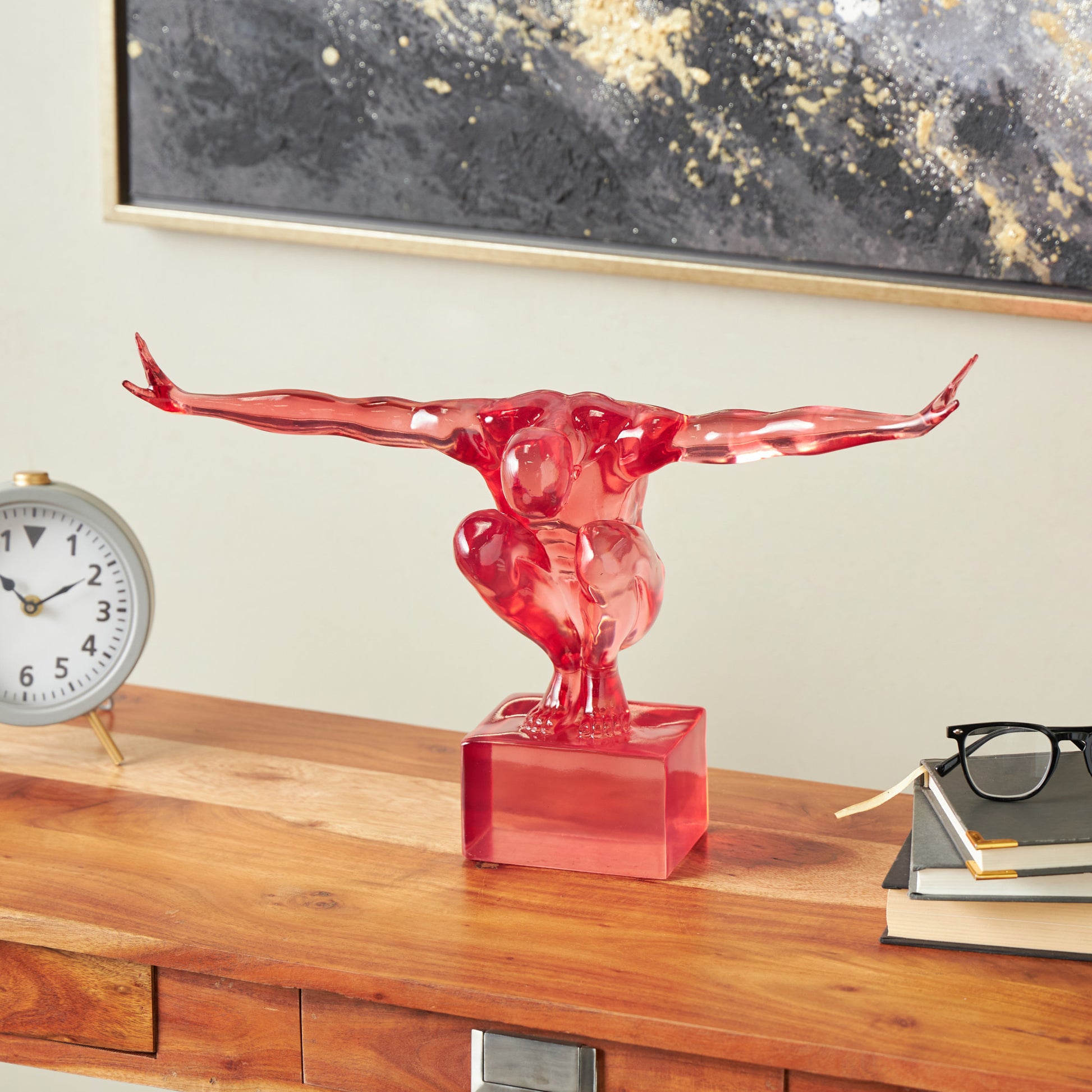 People Resin Tinted Posing Decorative Sculpture