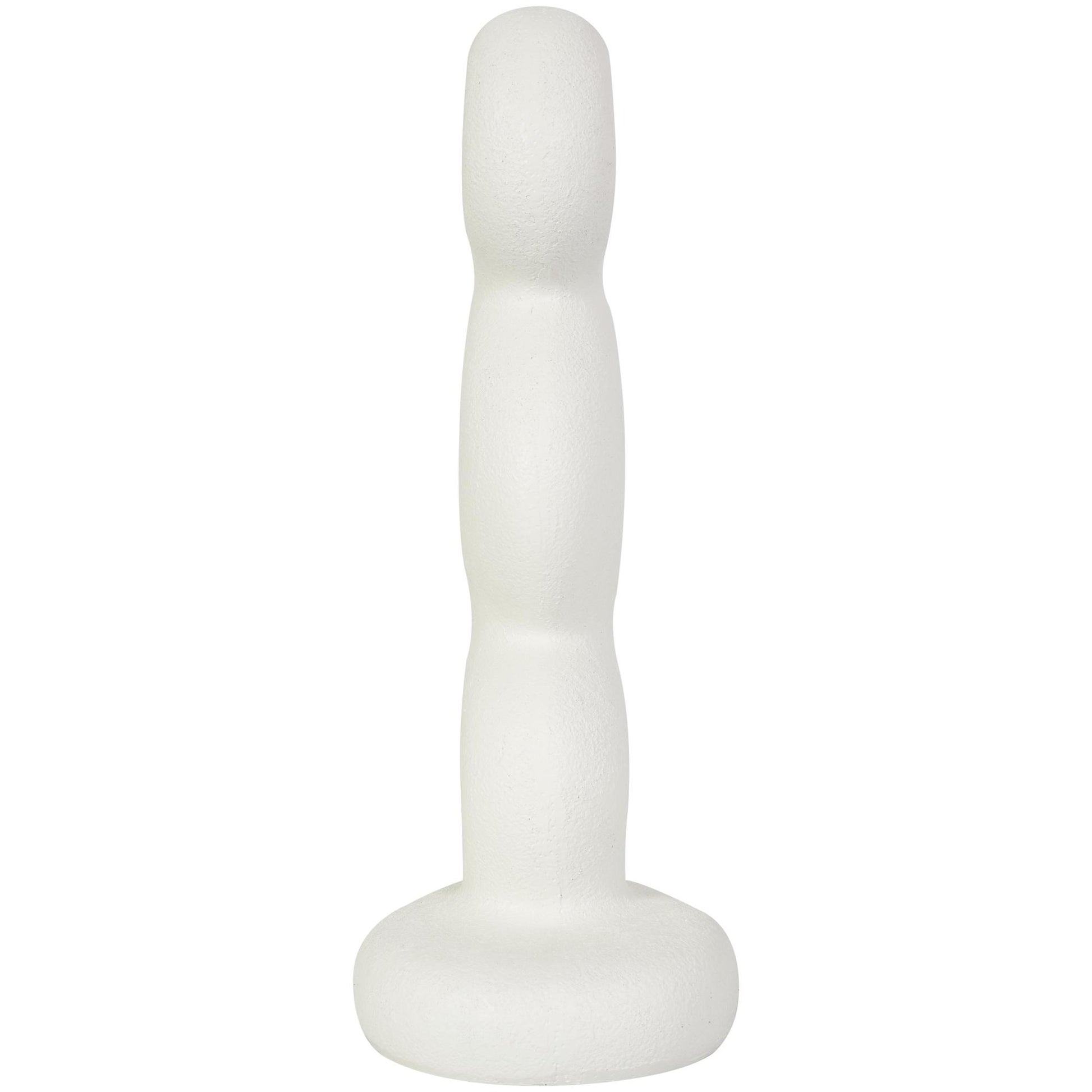 Abstract White Resin Stacked Circle Ring Decorative Sculpture