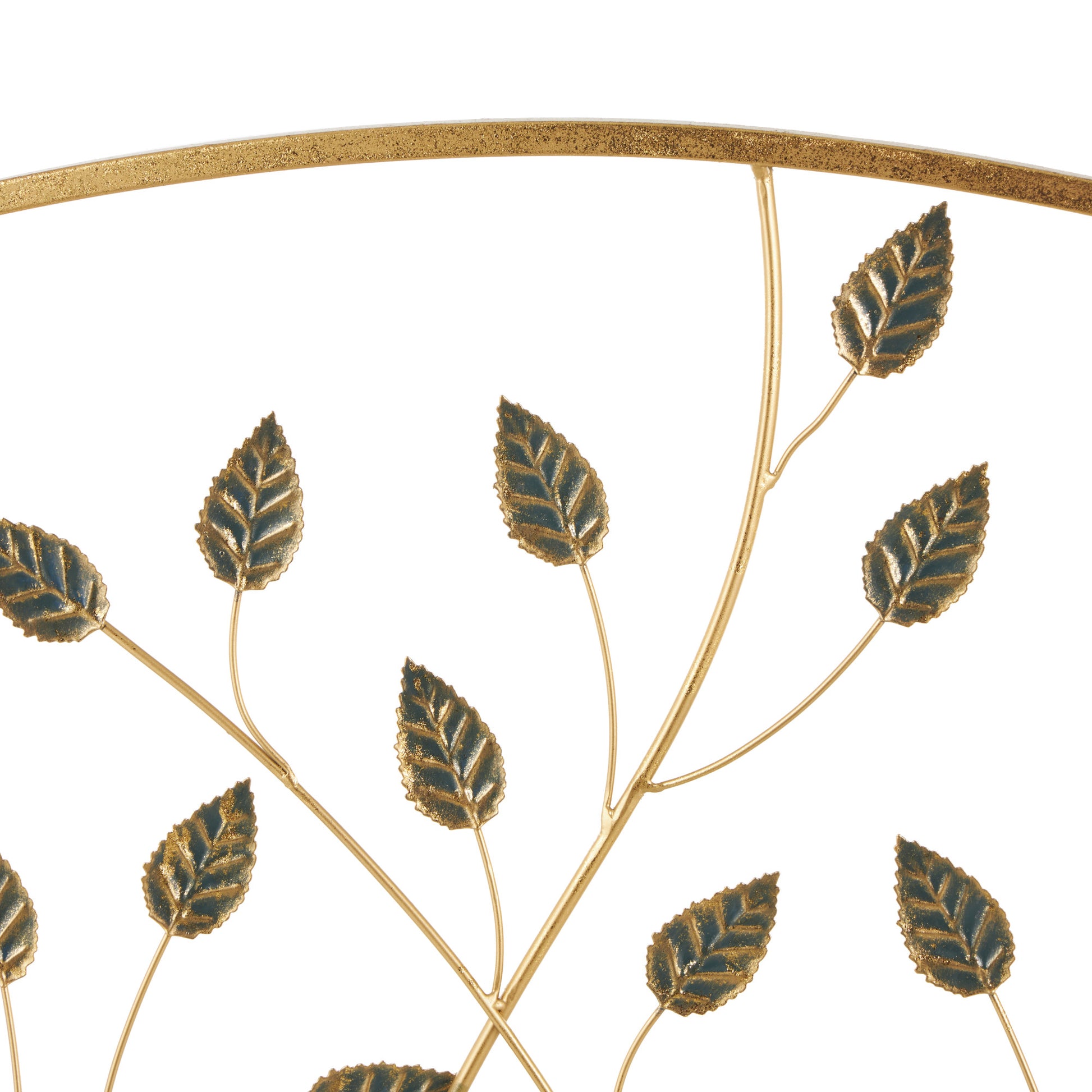 Leaf Gold Metal Foldable 3 Panel Living Room Fireplace Screen