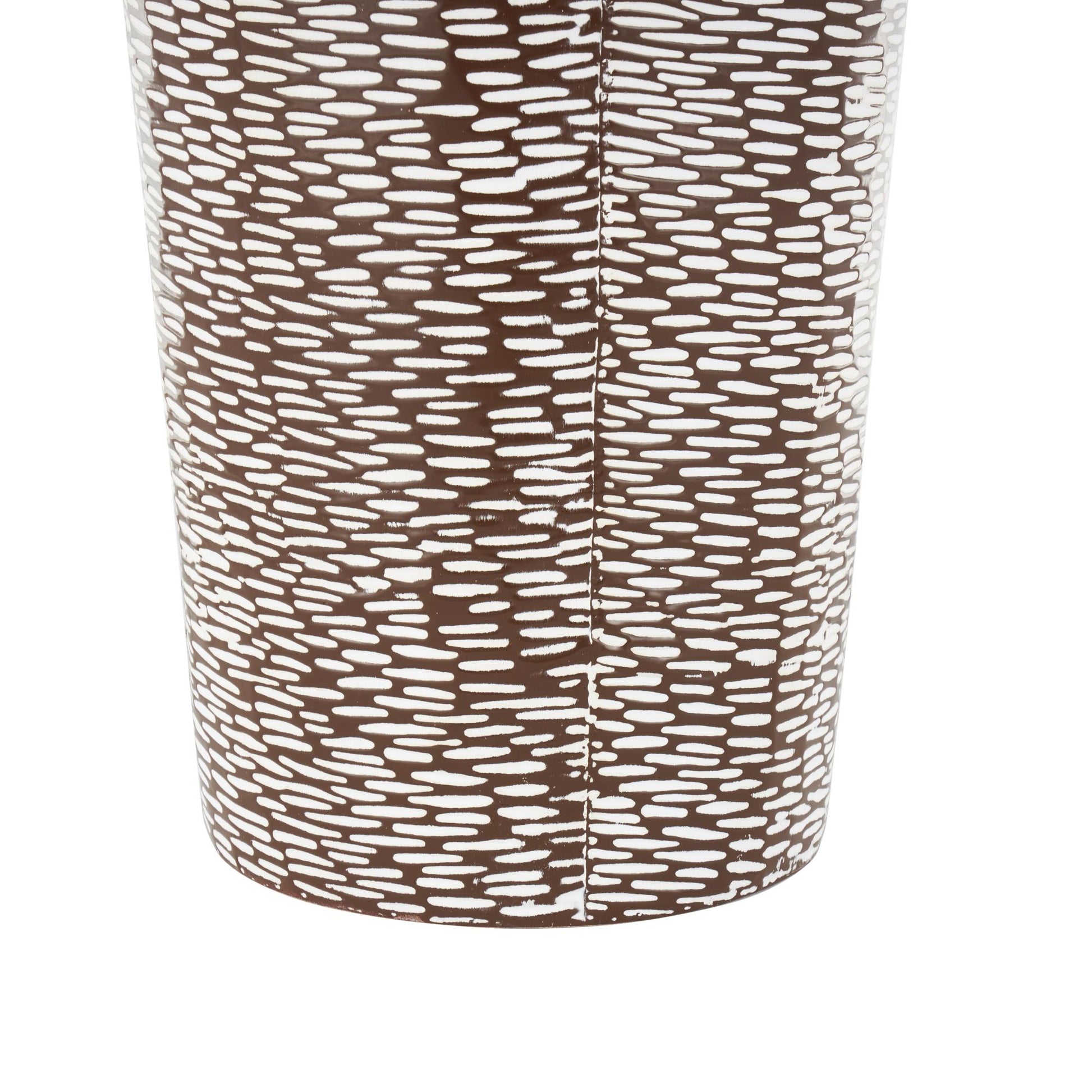 Set of 3 Metal Tall Tapered Floor Decorative Vase with Brown Trumpet Tops Set of 3 18", 39", 28"H