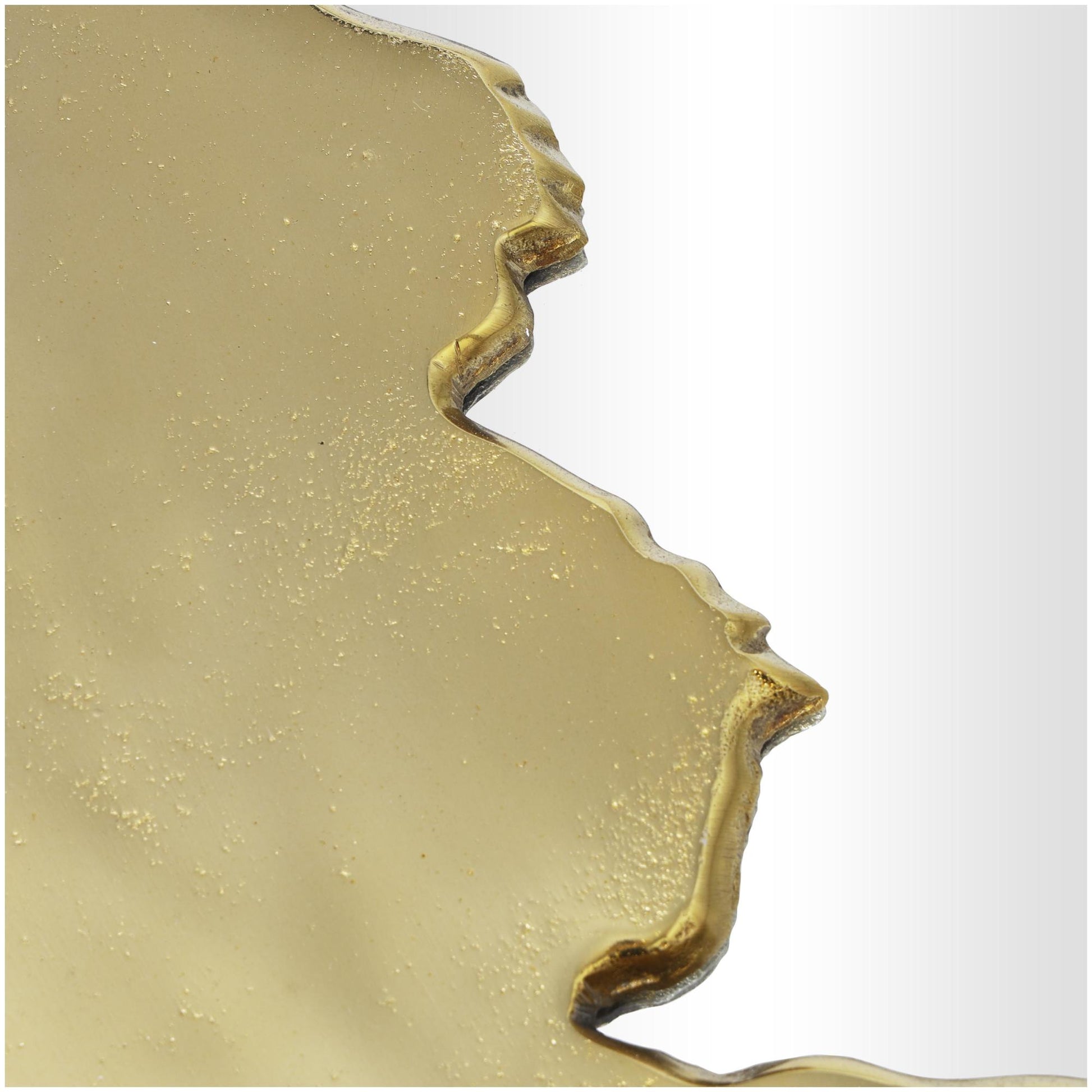 Abstract Gold Aluminum Metal Handmade Live Edge Room Wall Mirror