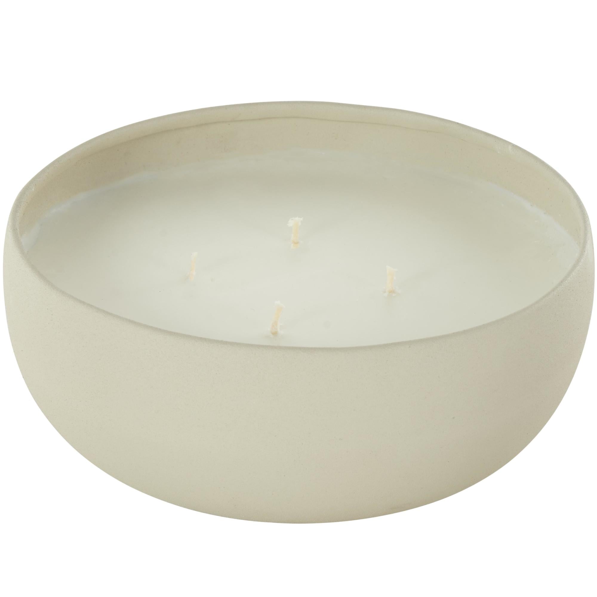 Metal Floral Paradise Scented Textured 34oz 4 Wick Decorative Candle with White Wax 7" x 7" x 3"