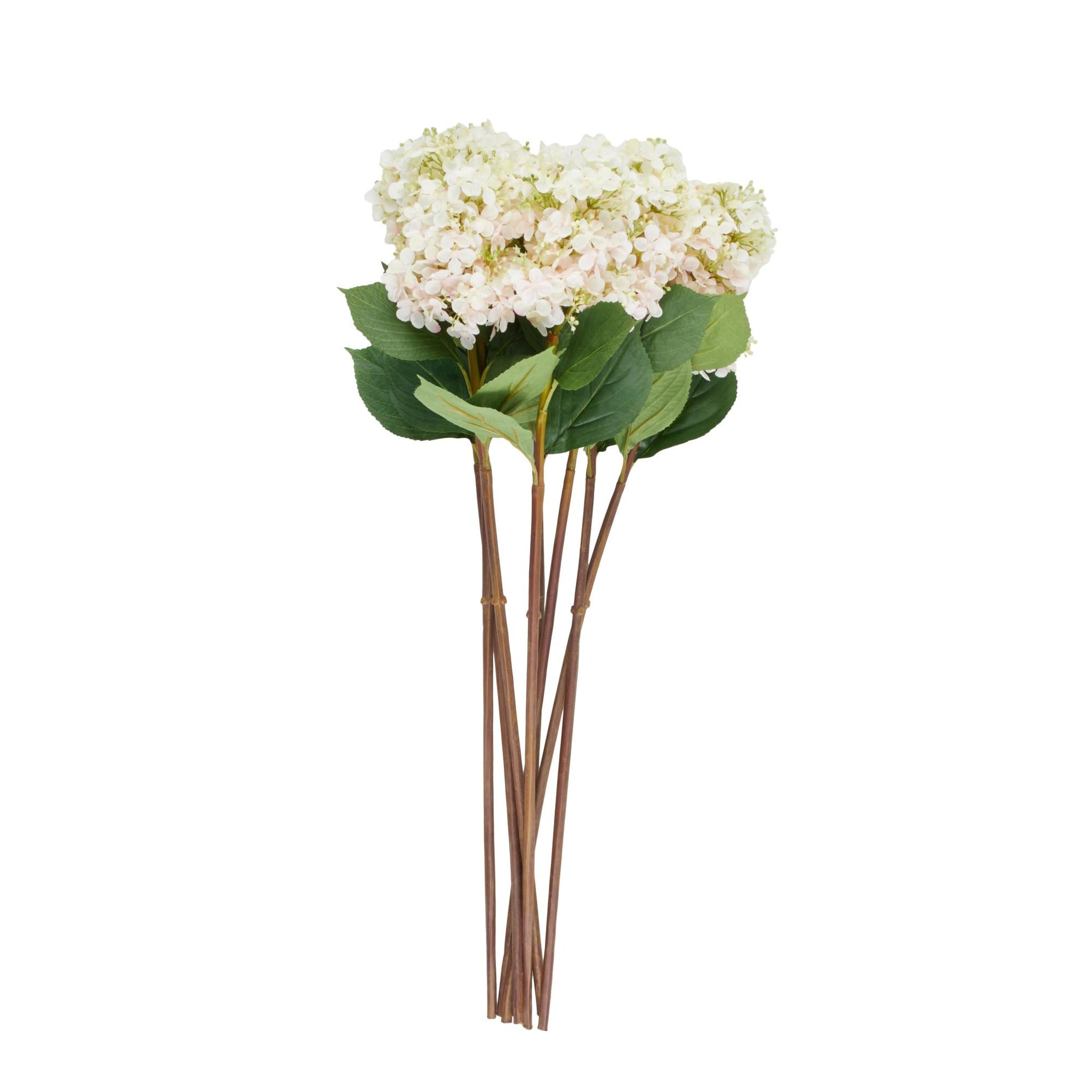 Set of 8 Hydrangea Faux Foliage Tall Indoor Outdoor Artificial Flower Stem