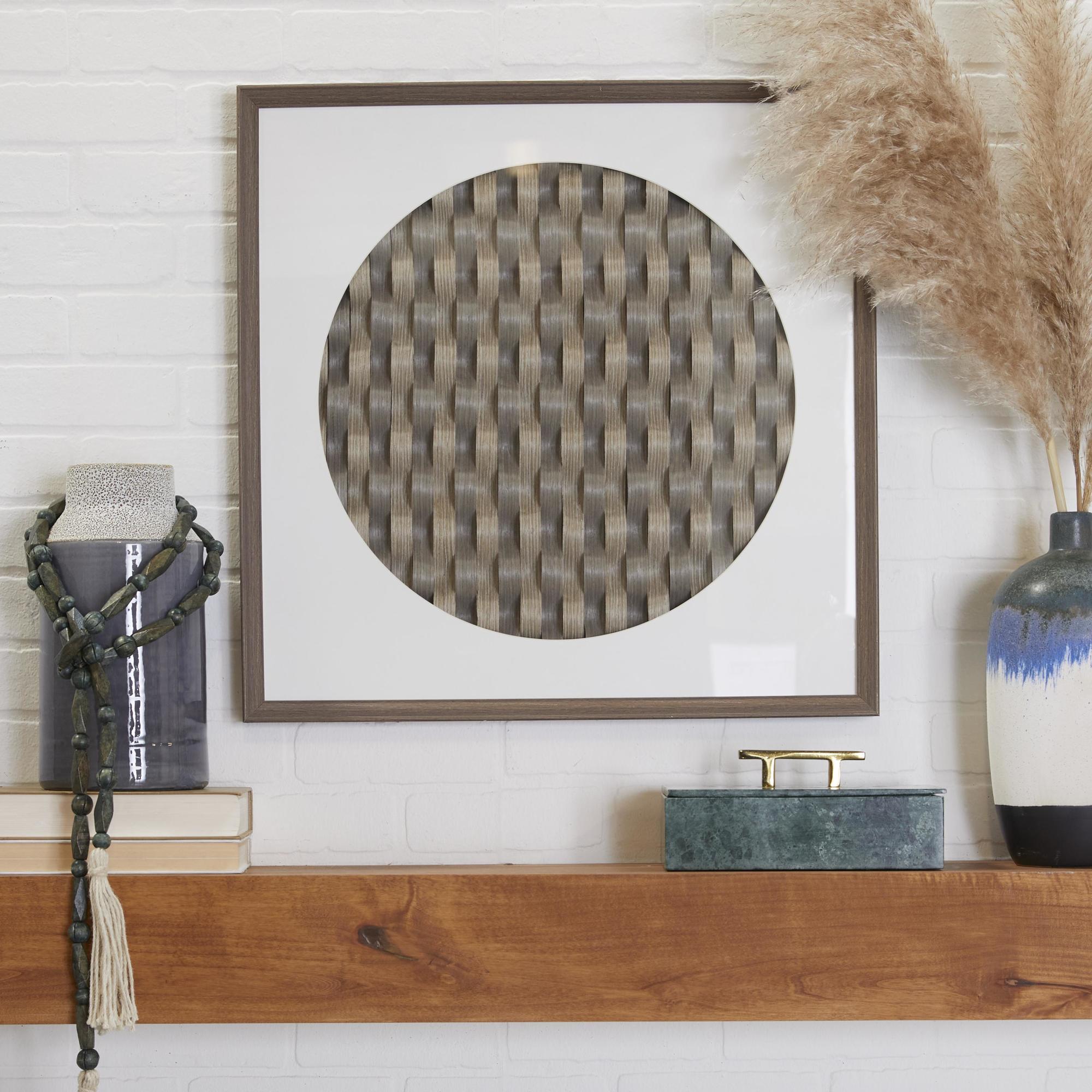 Geometric Paper 3D Weaved Home Shadow Box