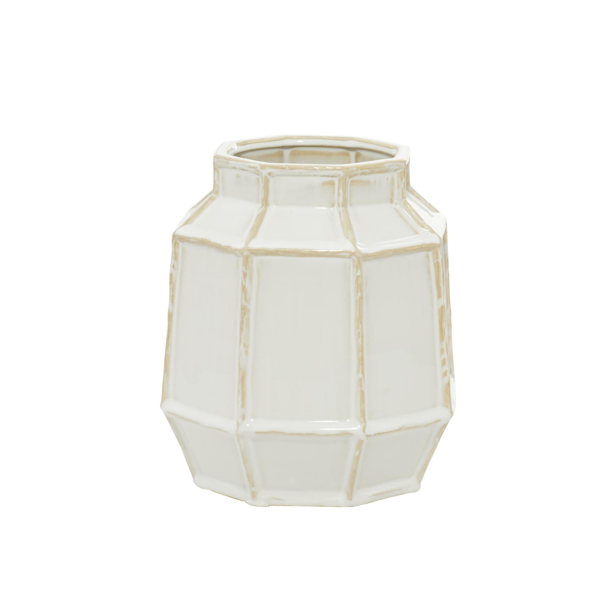 White Ceramic Handmade Decorative Vase