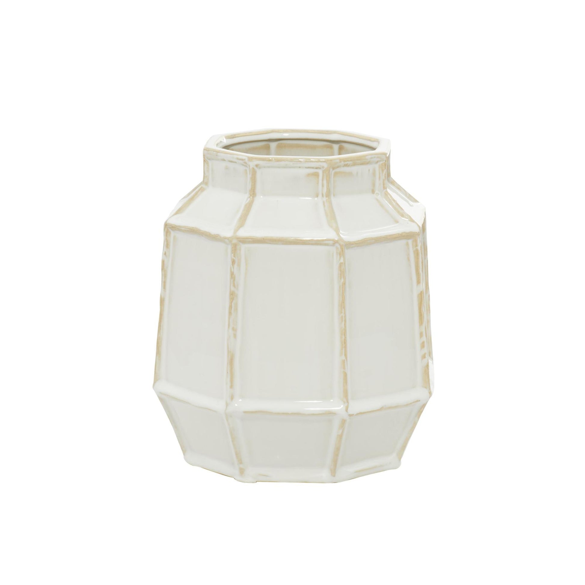 White Ceramic Handmade Decorative Vase