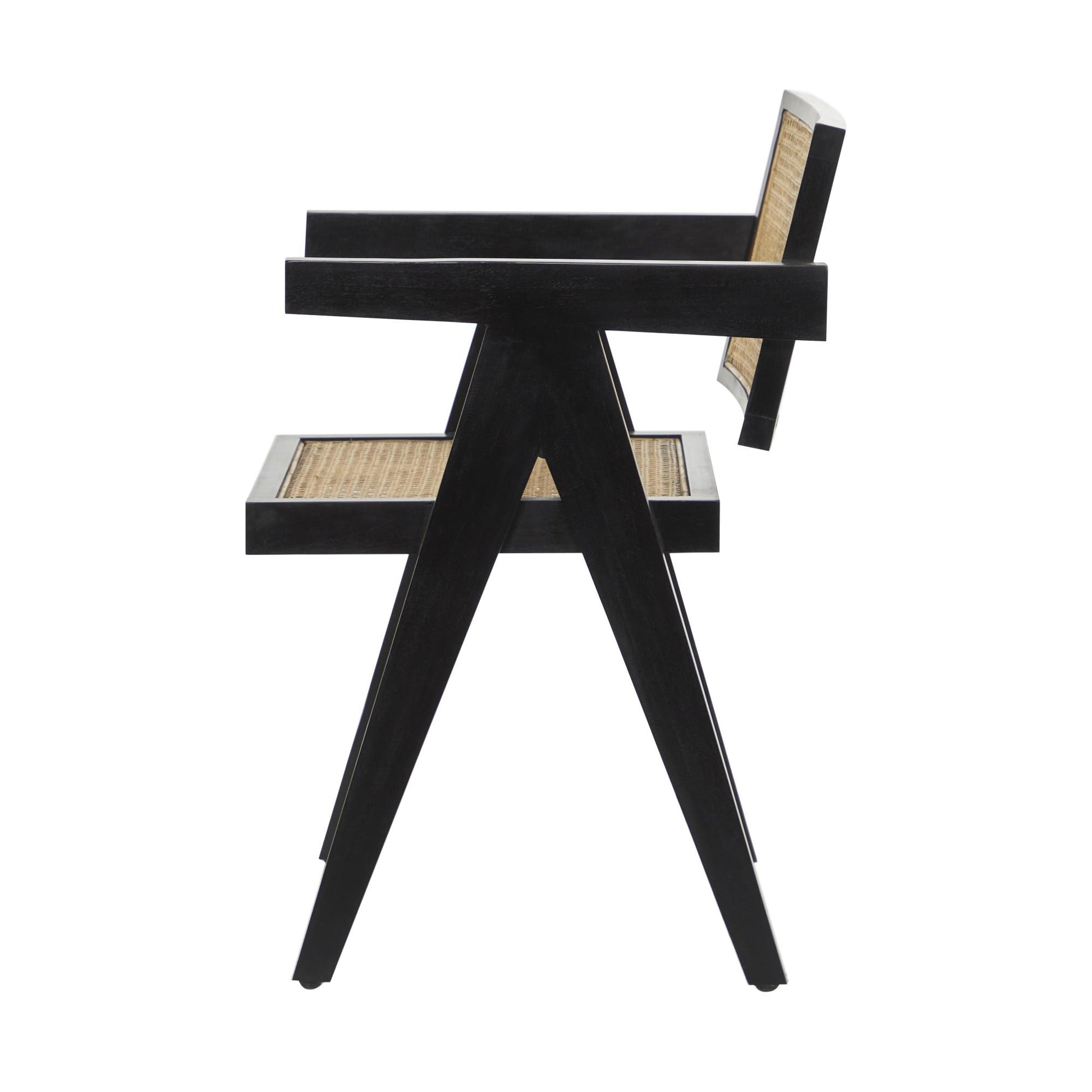 Teak Wood Handmade Woven Living Room Accent Chair with Armrests 20" x 19" x 30"