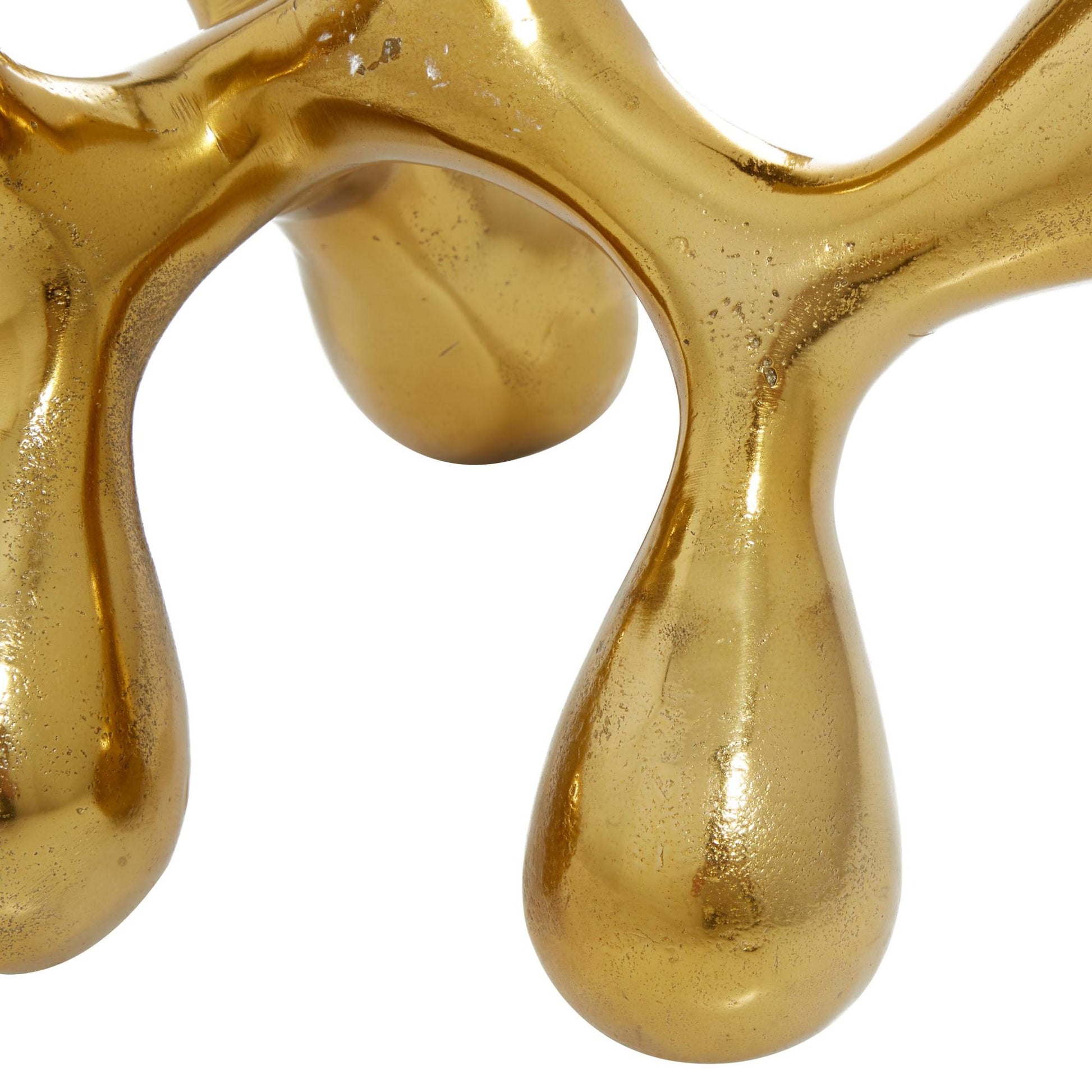 CosmoLiving by Cosmopolitan Abstract Gold Aluminum Metal Decorative Sculpture
