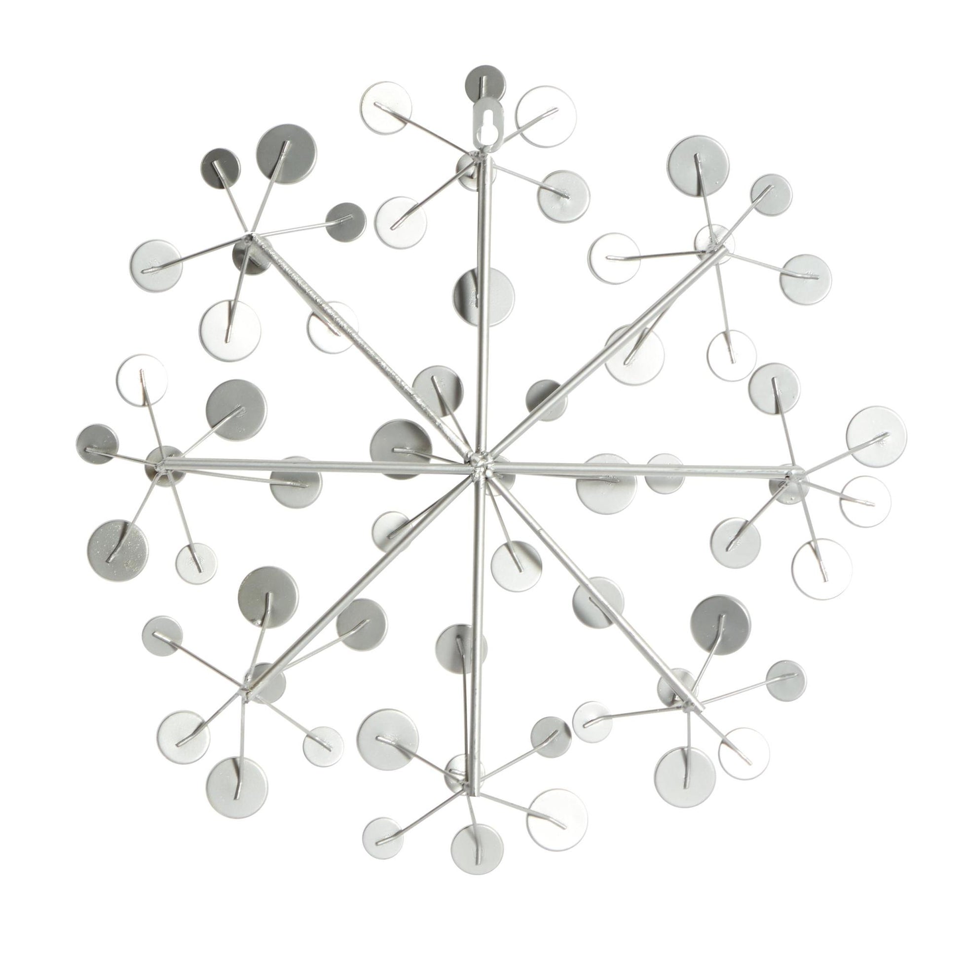 Starburst Silver Metal Home Wall Decor with Crystal Embellishment