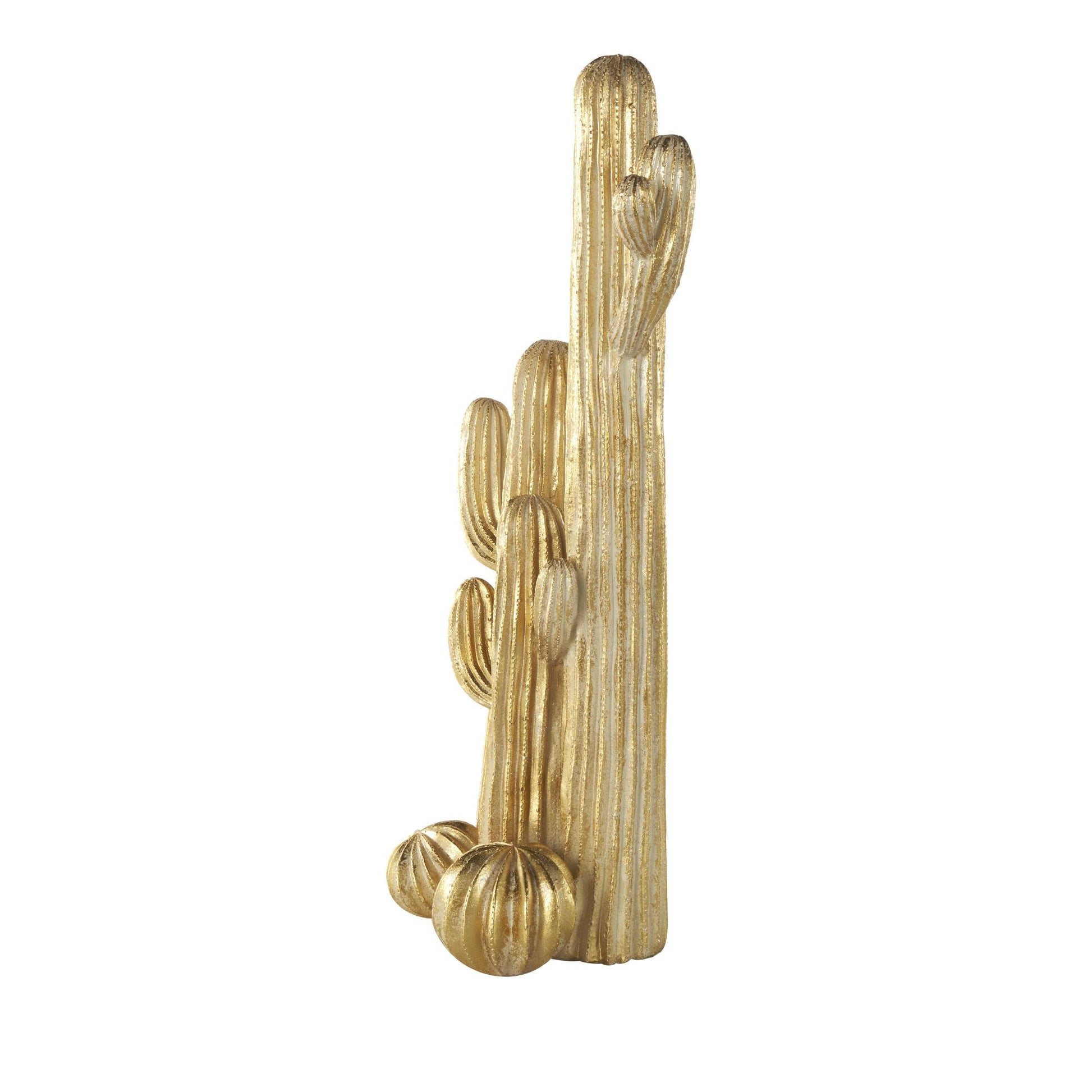 Cactus Gold Resin Layered Decorative Sculpture