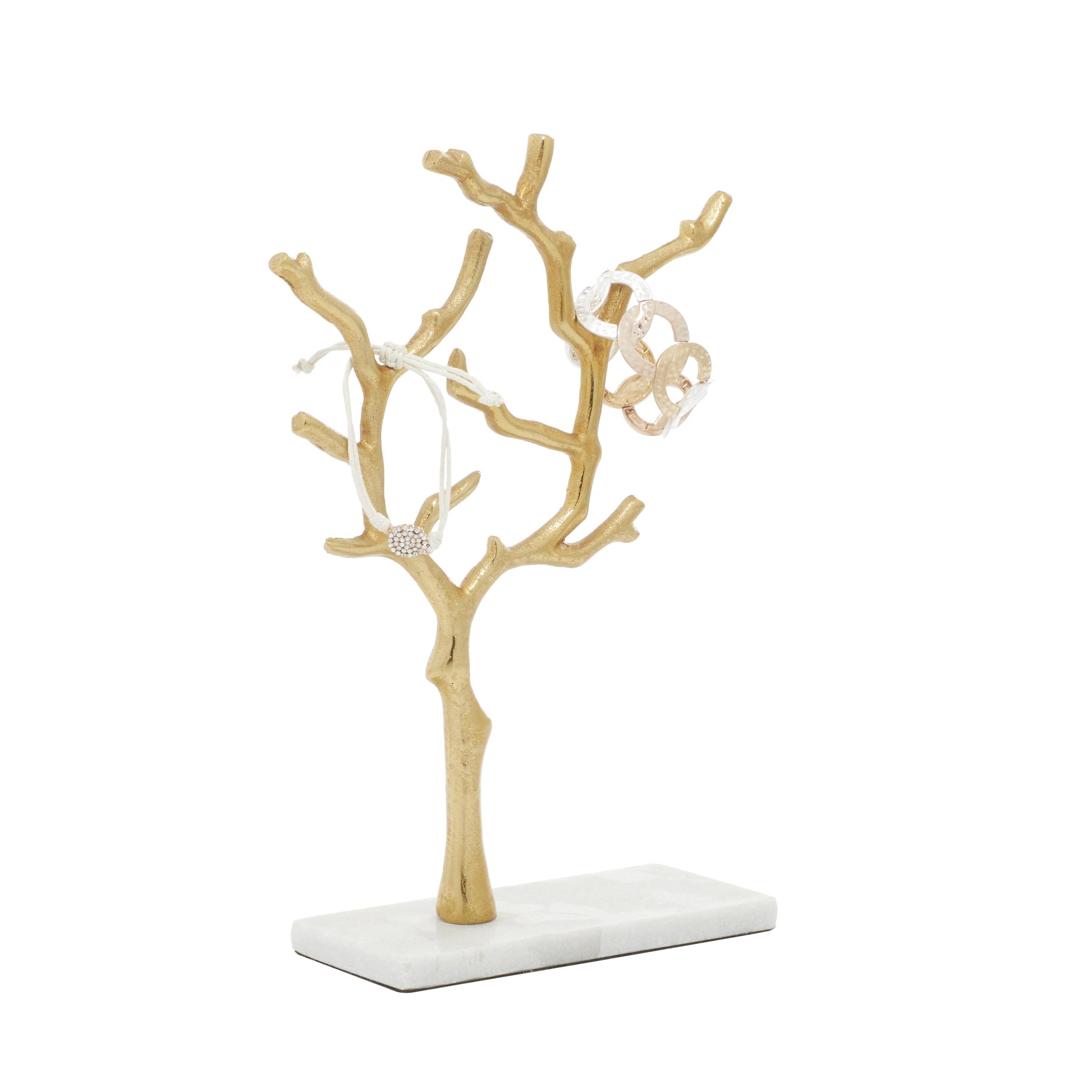 Tree Marble Display Jewelry Stand with Rectangular Base