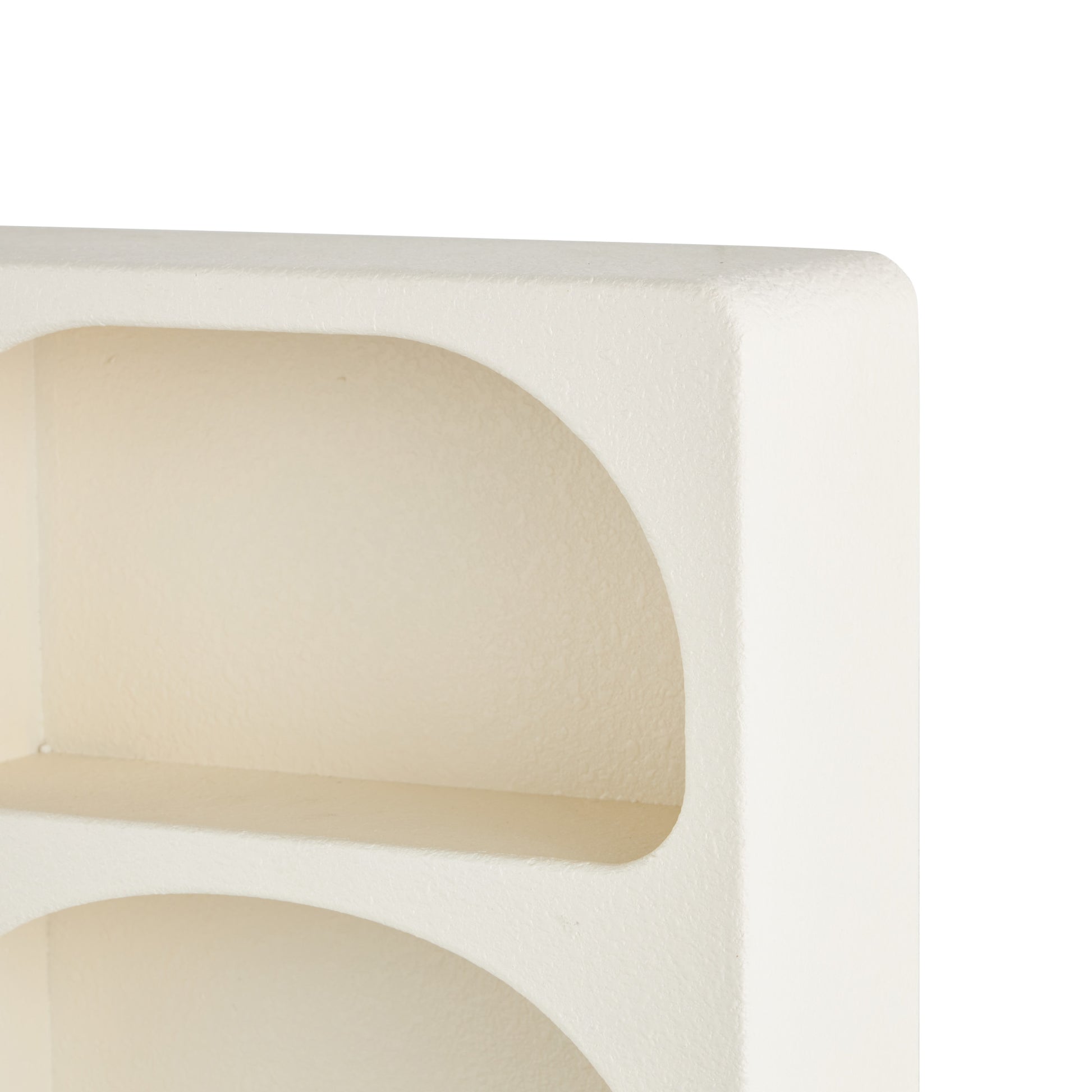 Geometric Wooden 5 Cubby Room Wall Shelf with Abstract Block Shapes