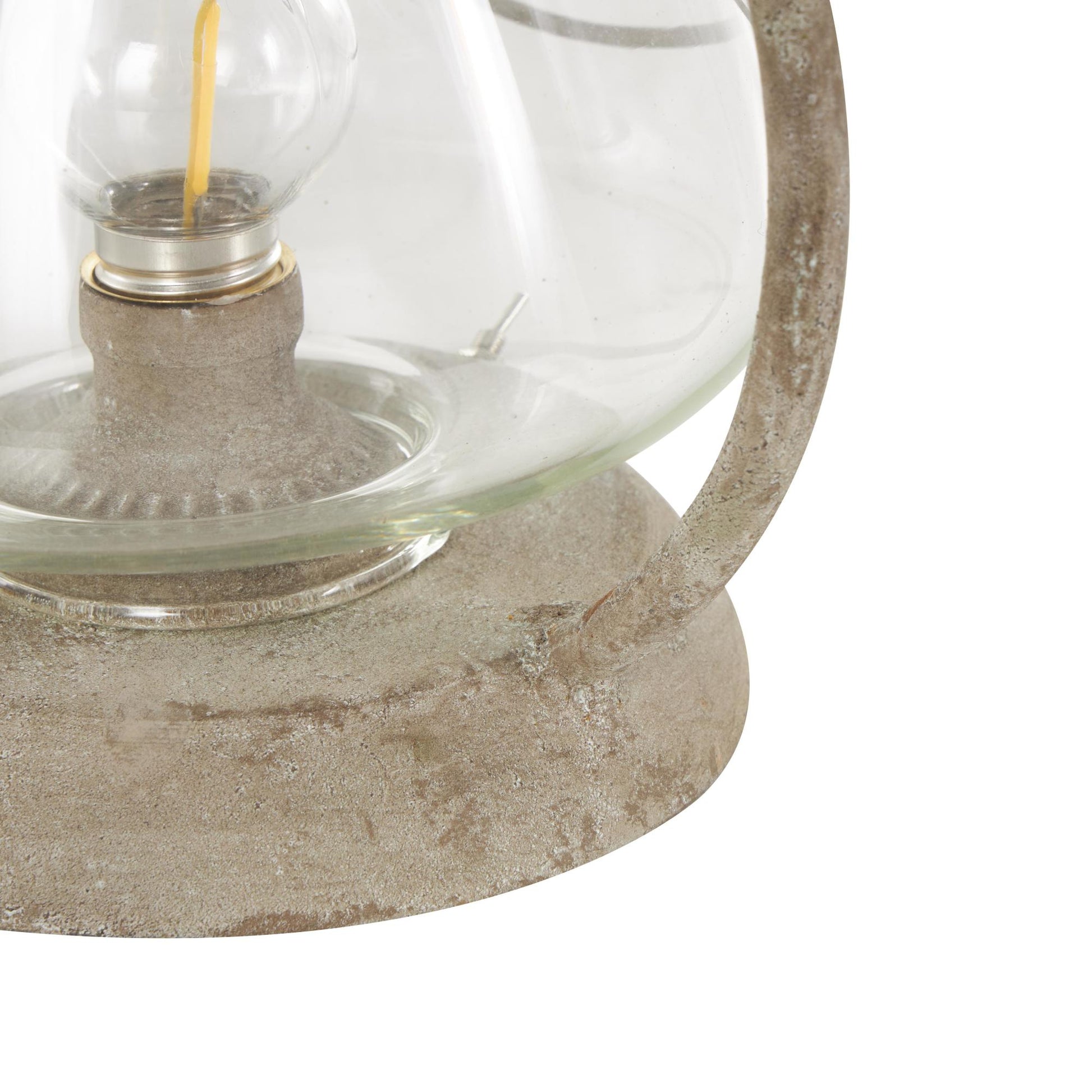 Scroll Bronze Metal Decorative Indoor Outdoor Candle Lantern with Arched Handle