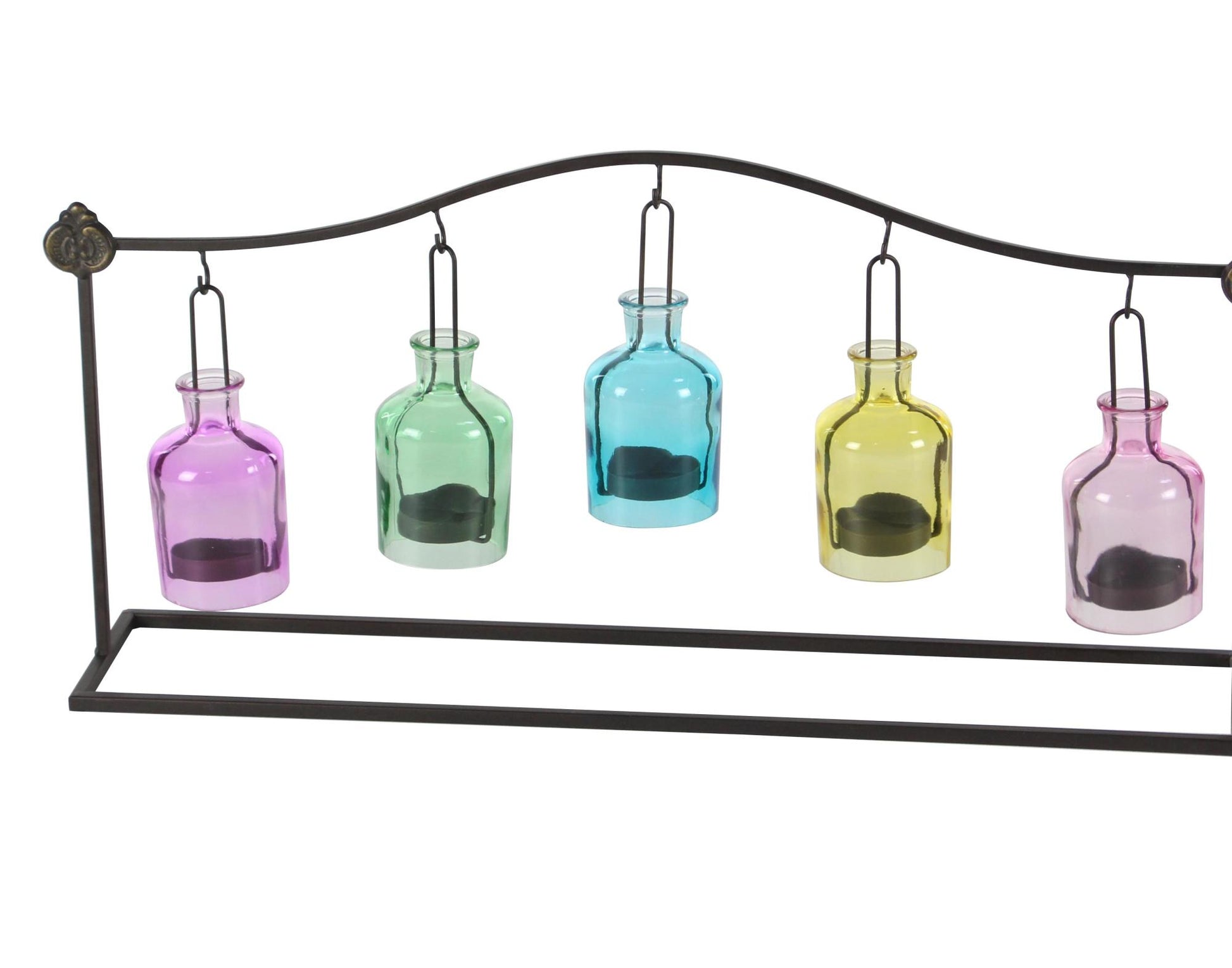Metal Hanging Bottle Decorative Indoor Outdoor Candle Lantern