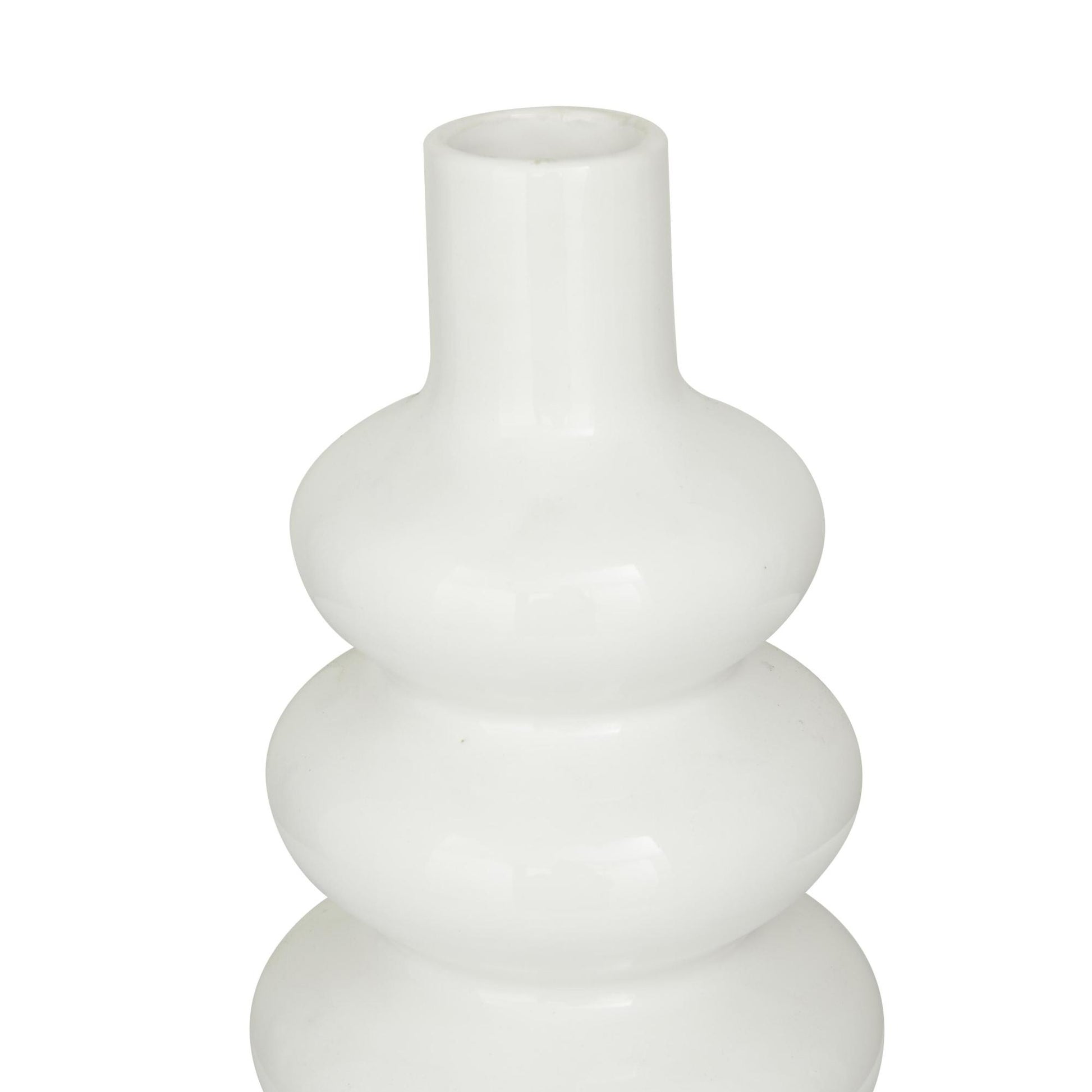 CosmoLiving by Cosmopolitan Set of 3 White Ceramic Decorative Vase with Bubble Texture Designs