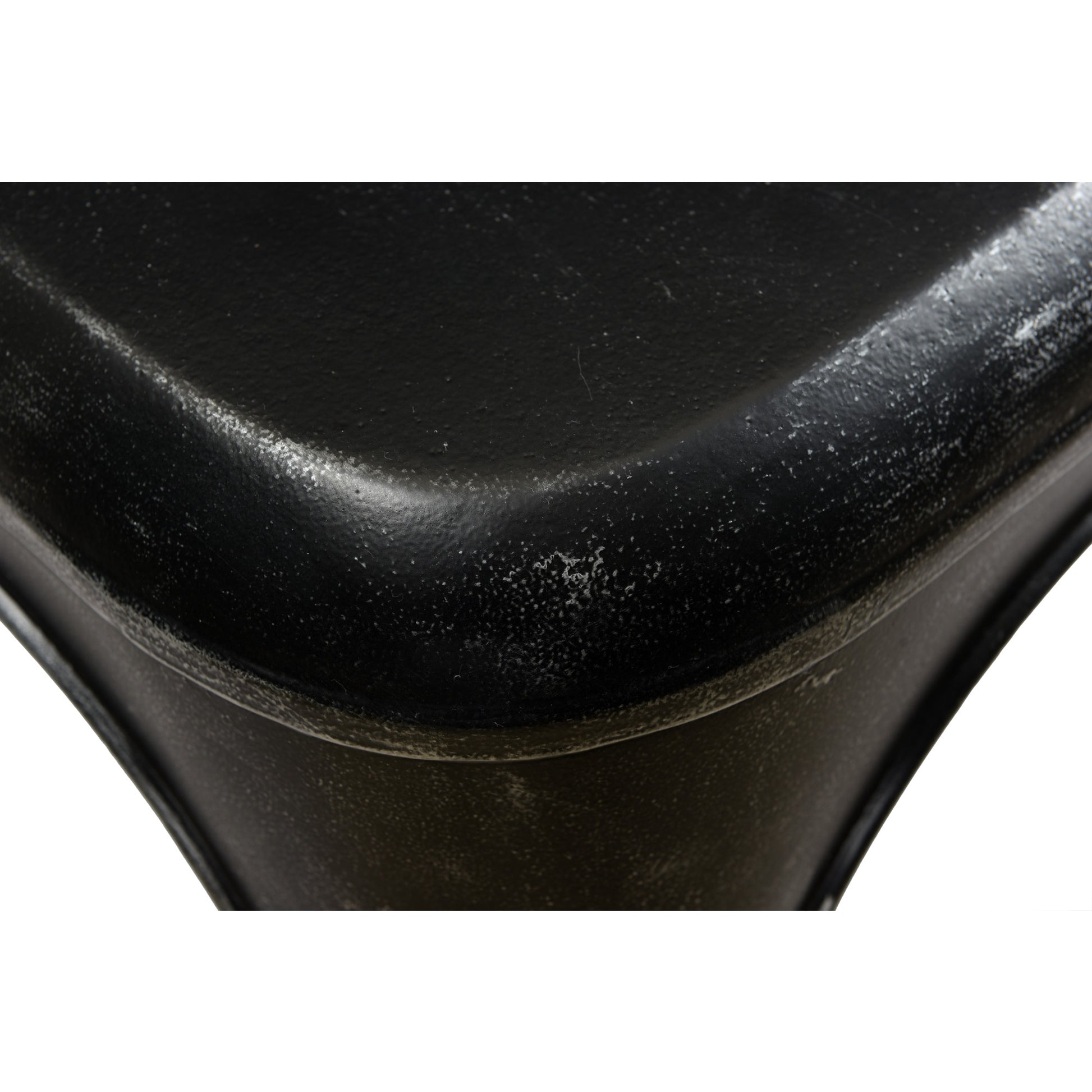 Brown Metal Weathered Cello Kitchen Dining Chair with Tapered Legs and Perforated Seat