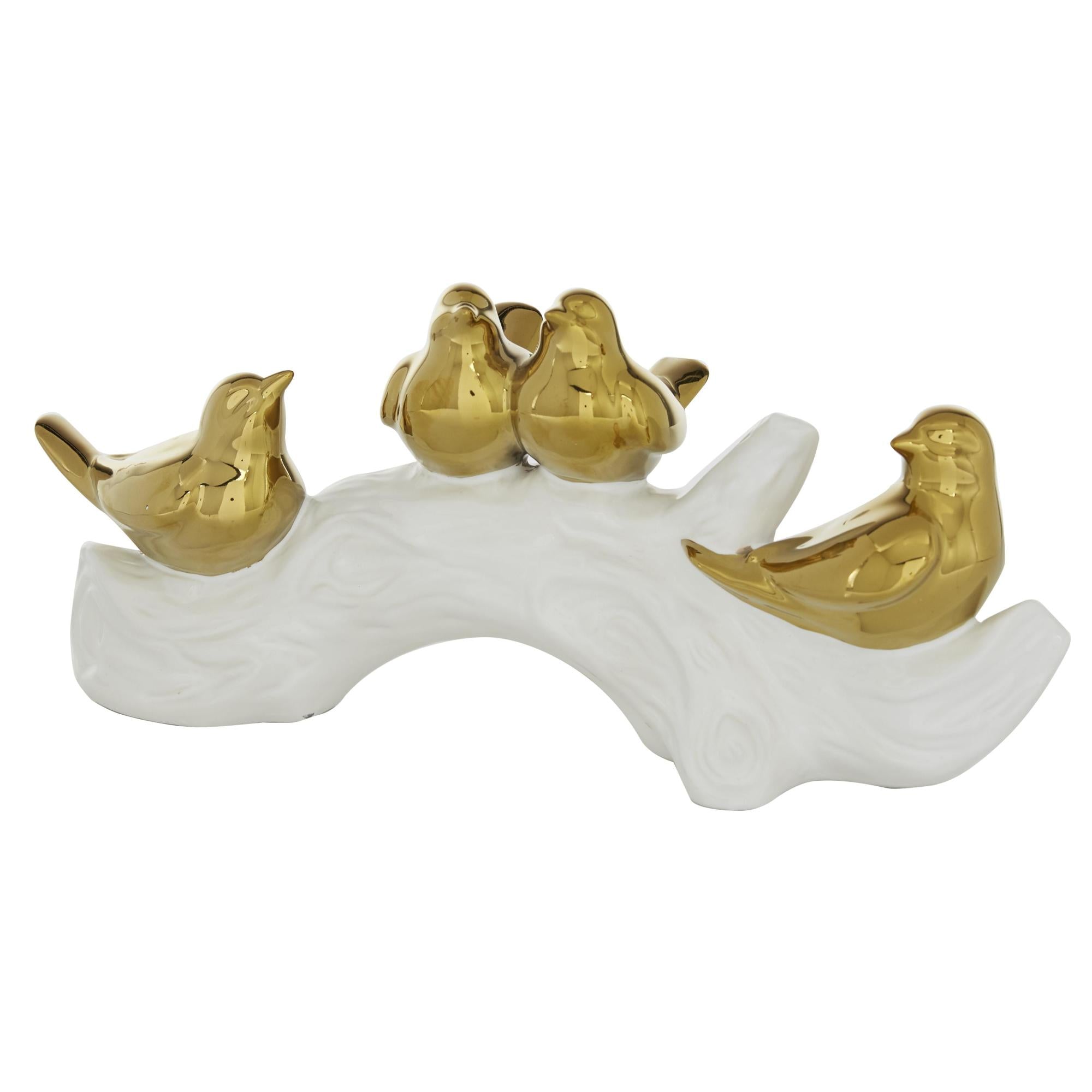 Bird Gold Porcelain Ceramic Decorative Sculpture