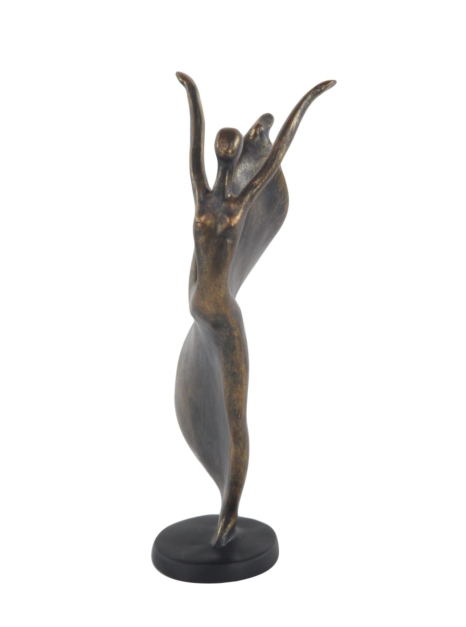 Dancer Brass Polystone Decorative Sculpture