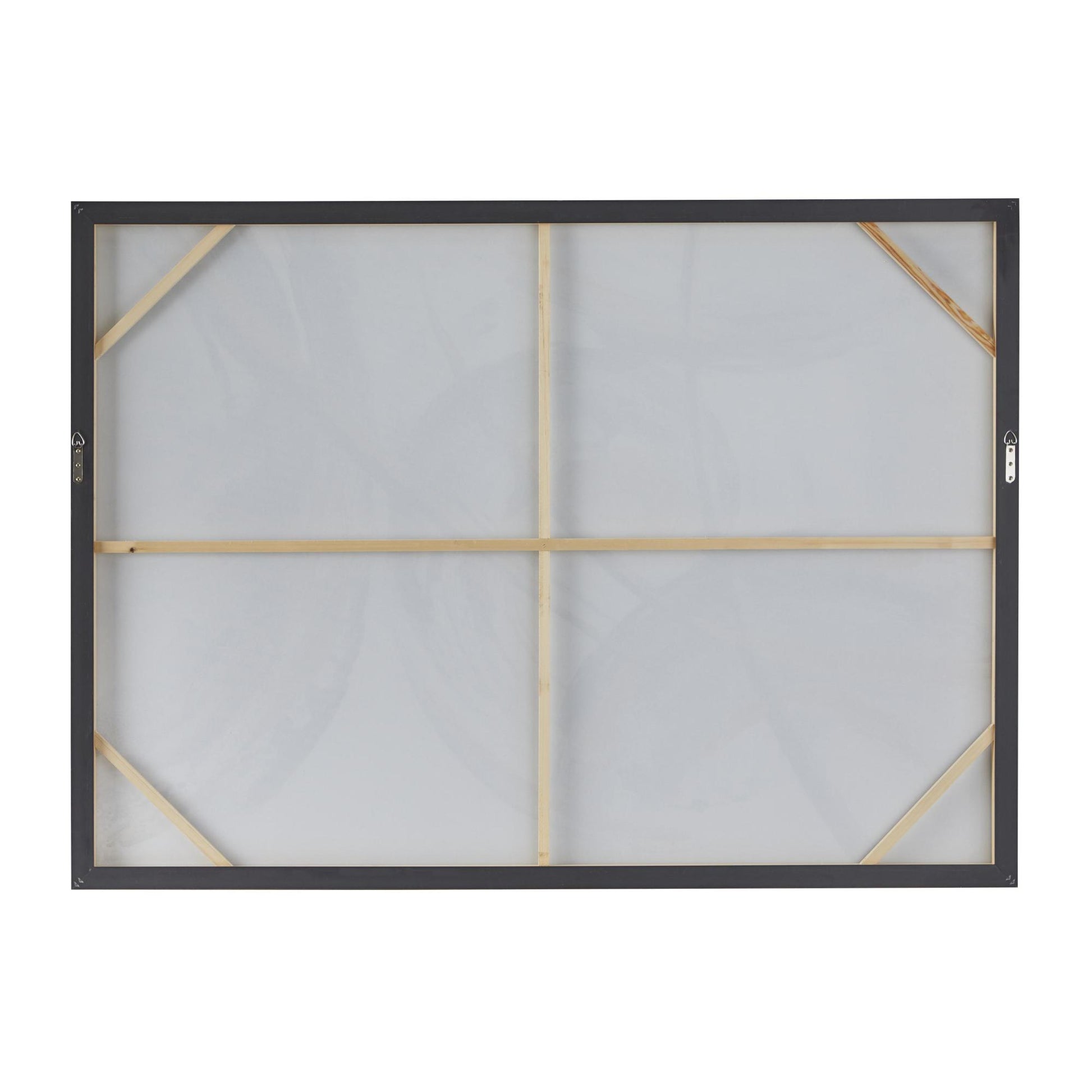 CosmoLiving by Cosmopolitan Abstract Gold Canvas Living Room Framed Wall Art with Gold Frame