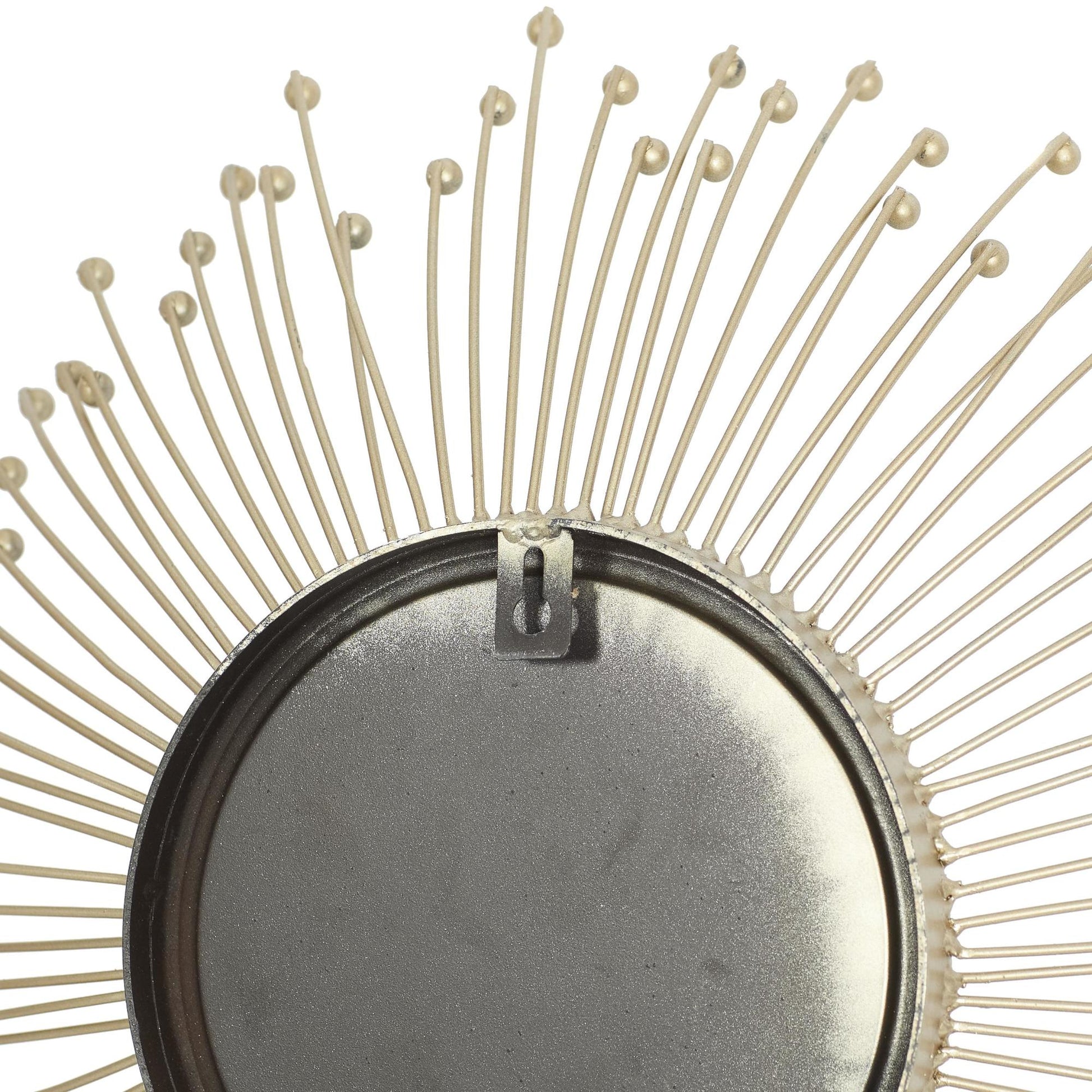 Set of 3 Starburst Gold Metal Room Wall Mirror