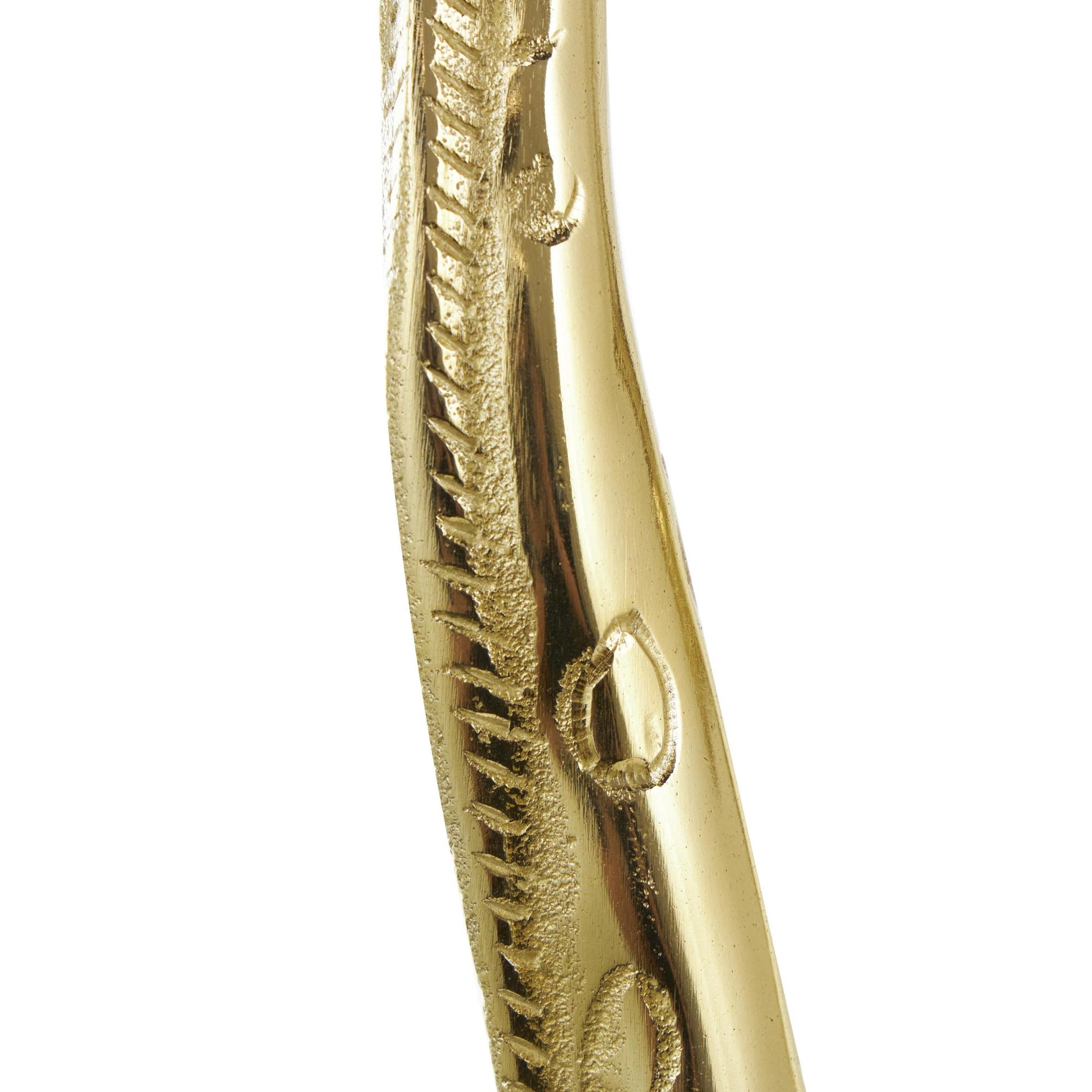 Set of 2 Giraffe Gold Aluminum Metal Decorative Sculpture