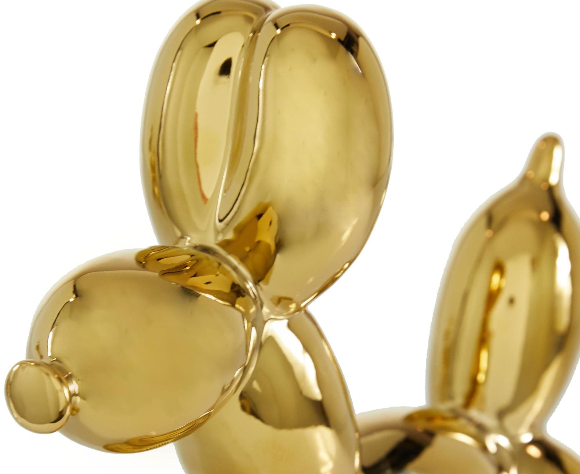 Set of 2 Dog Porcelain Ceramic Balloon Decorative Sculpture