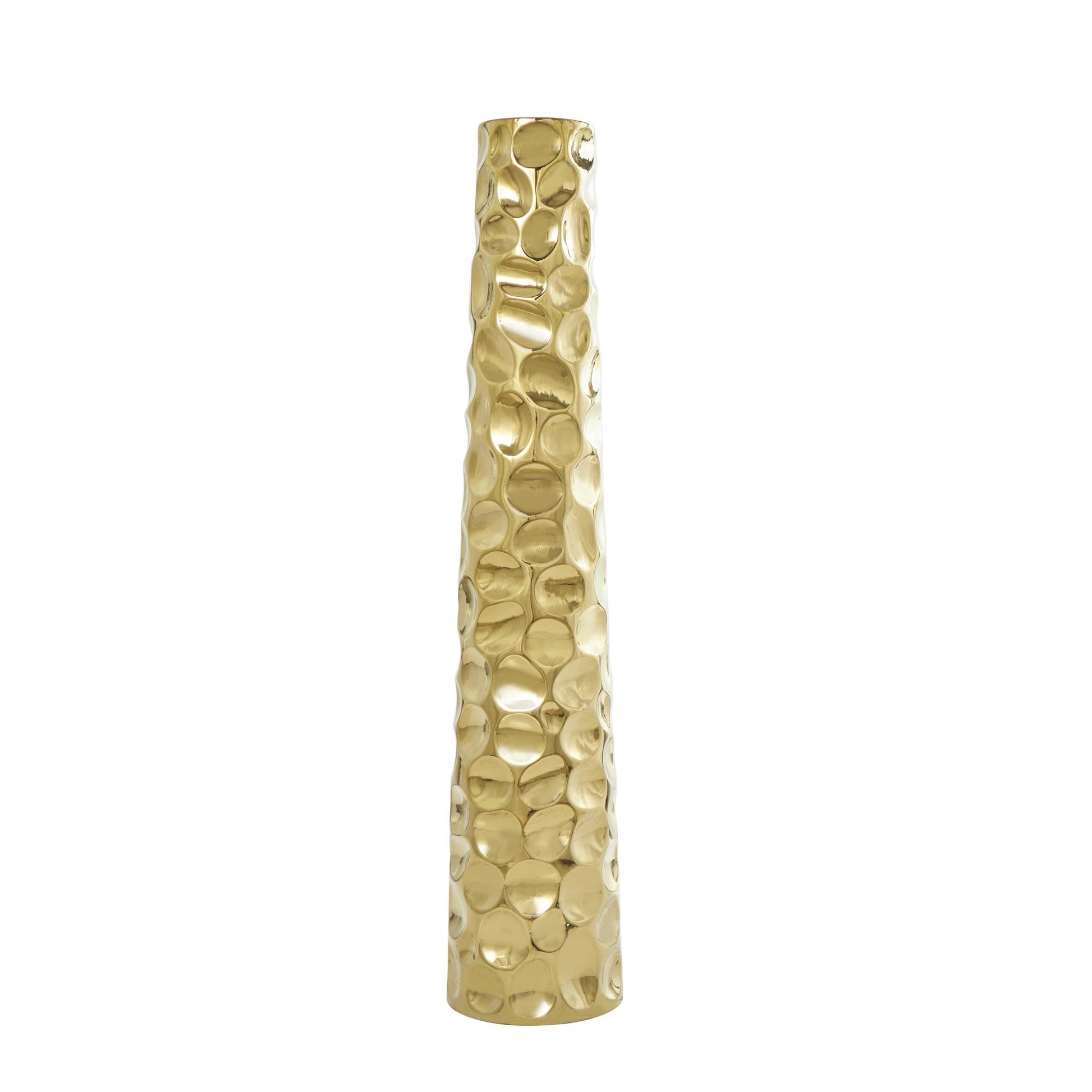 Geometric Ceramic Bubble Decorative Vase with Concaved Circles
