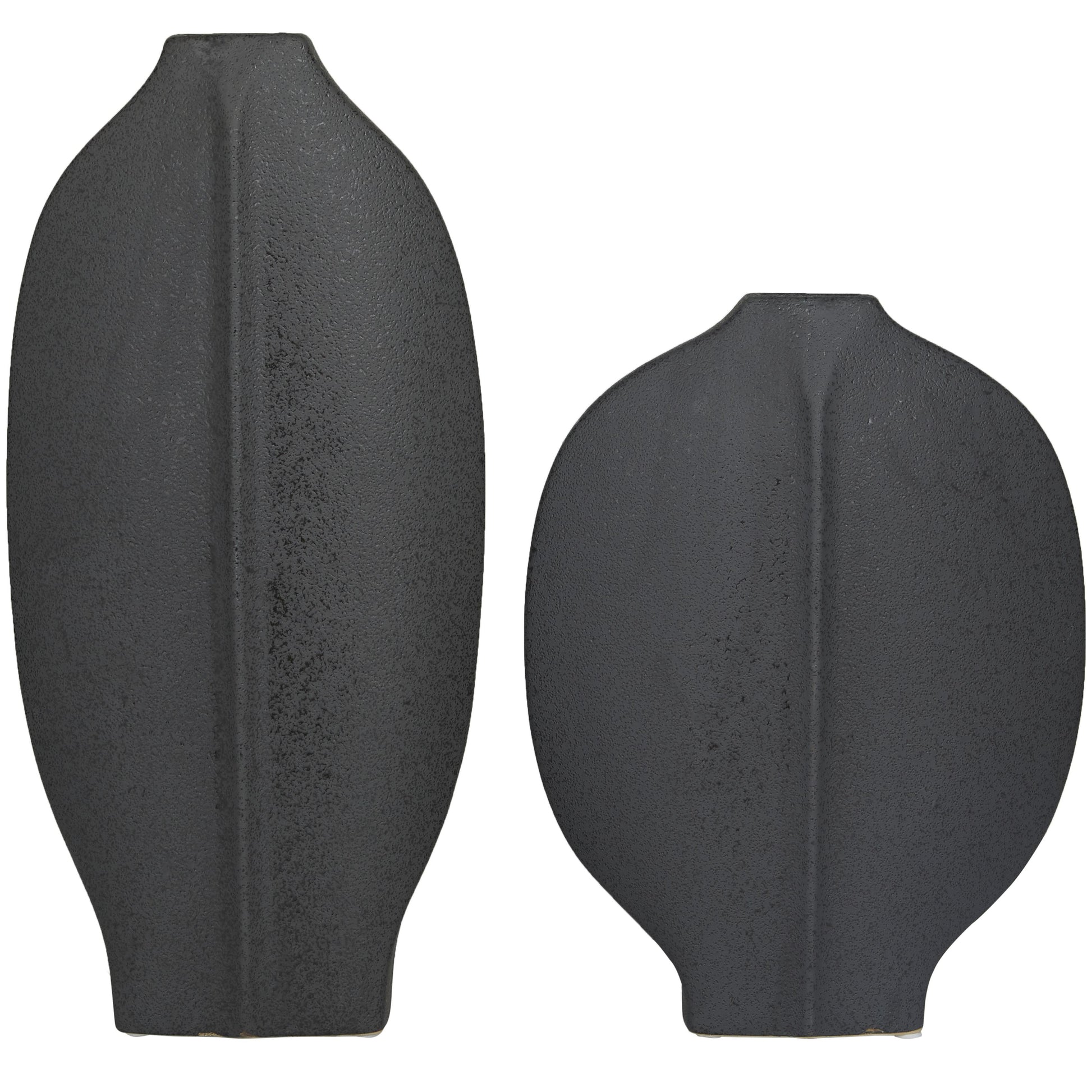 CosmoLiving by Cosmopolitan Set of 2 Abstract Ceramic Textured Decorative Vase