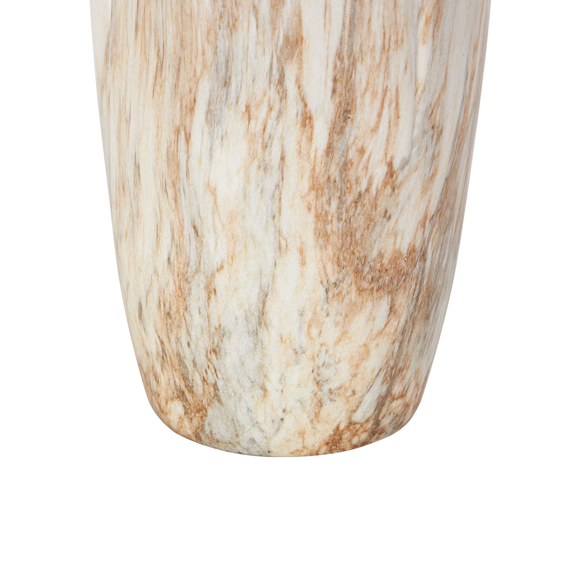 Ceramic Marbled Decorative Vase with Angled Edge Opening