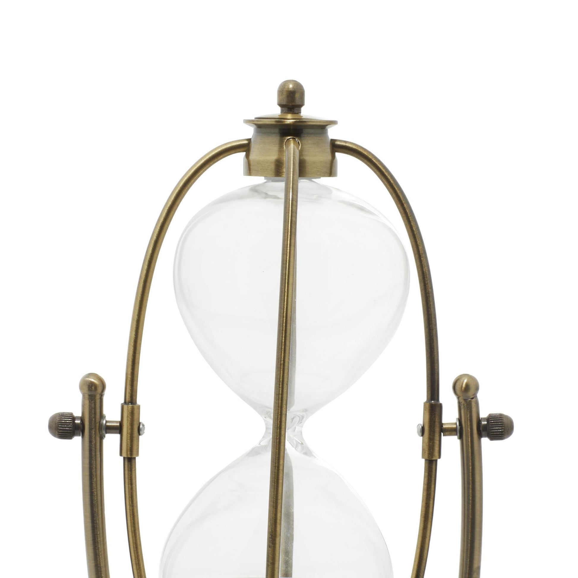 Armillary Metal Hourglass Sand Hourglass Timer with Rotating Stand
