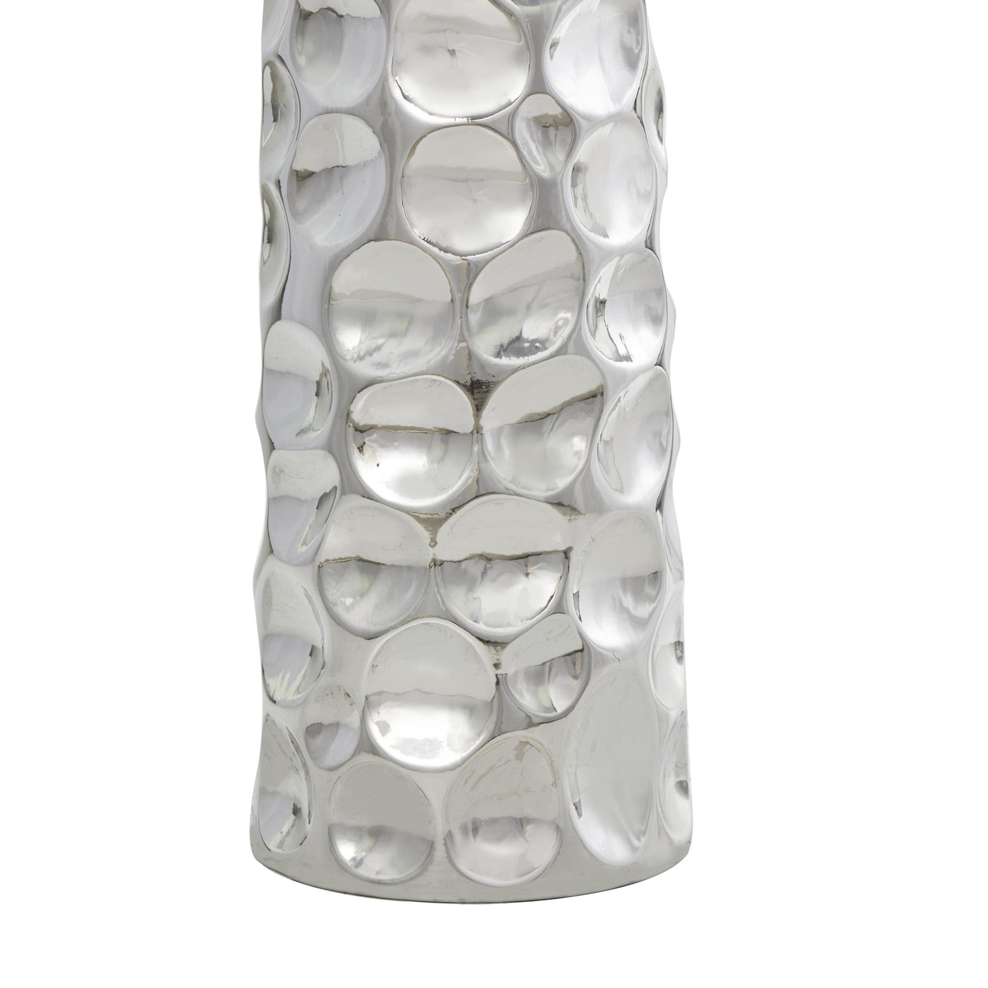 Geometric Ceramic Bubble Decorative Vase with Concaved Circles