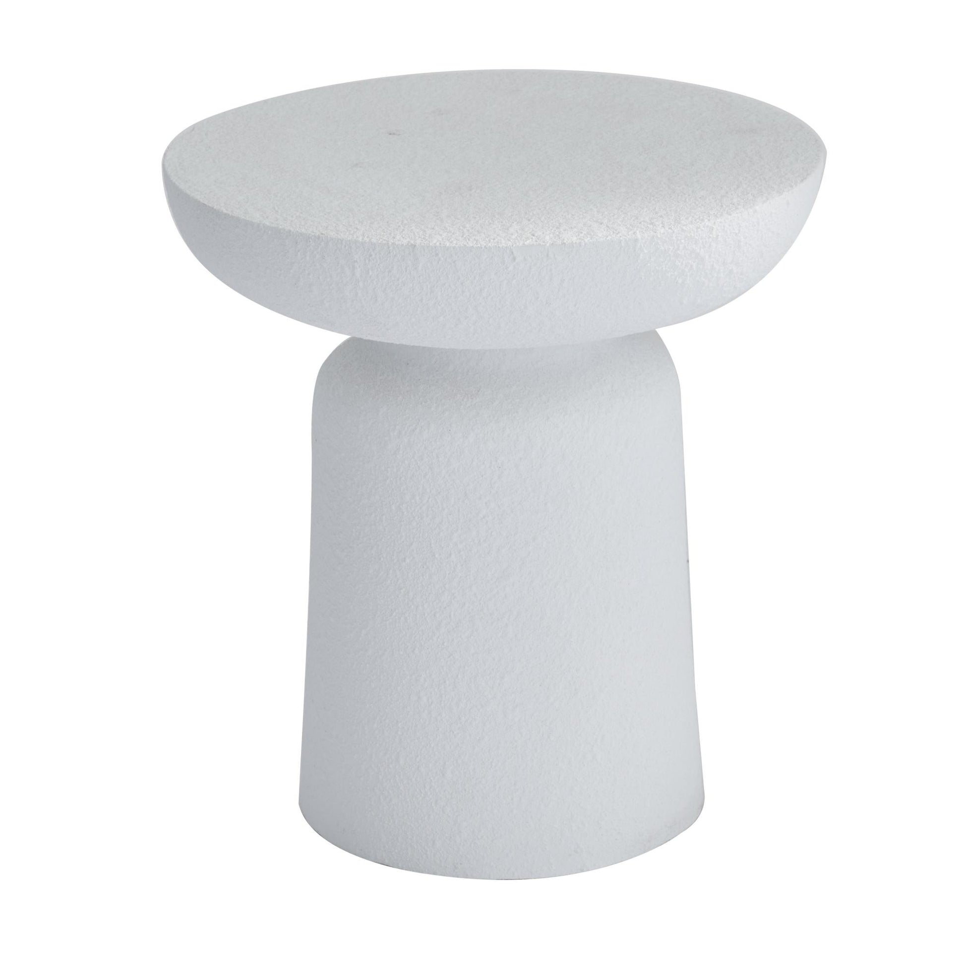 Magnesium Oxide End Table Outdoor Accent Table with Wide Top
