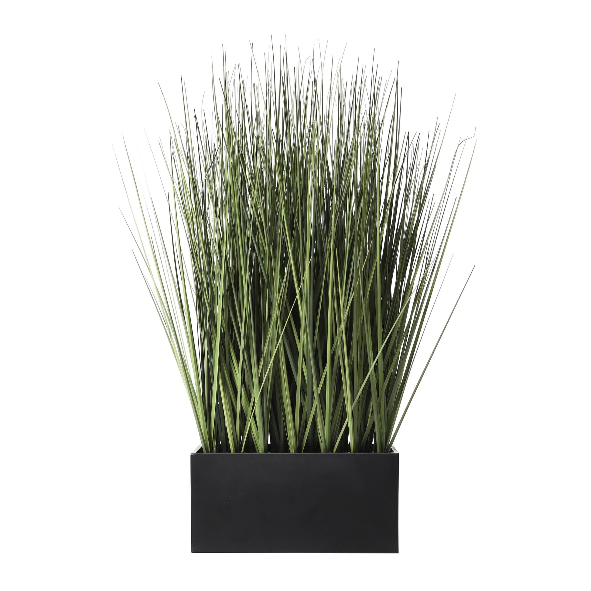 Faux Foliage Indoor Outdoor Artificial Plant with Black Rectangular Plastic Pot