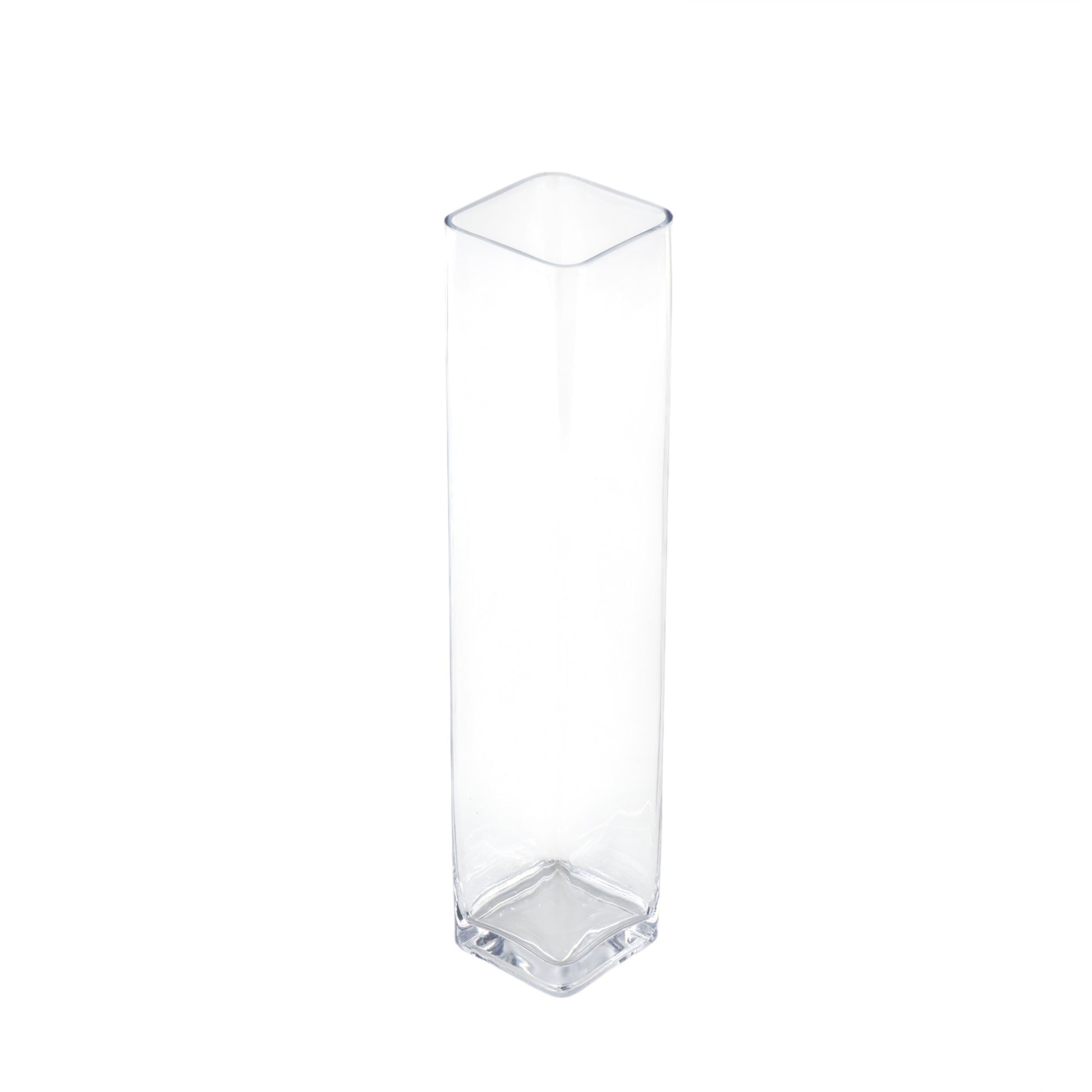 Clear Glass Tall Decorative Vase