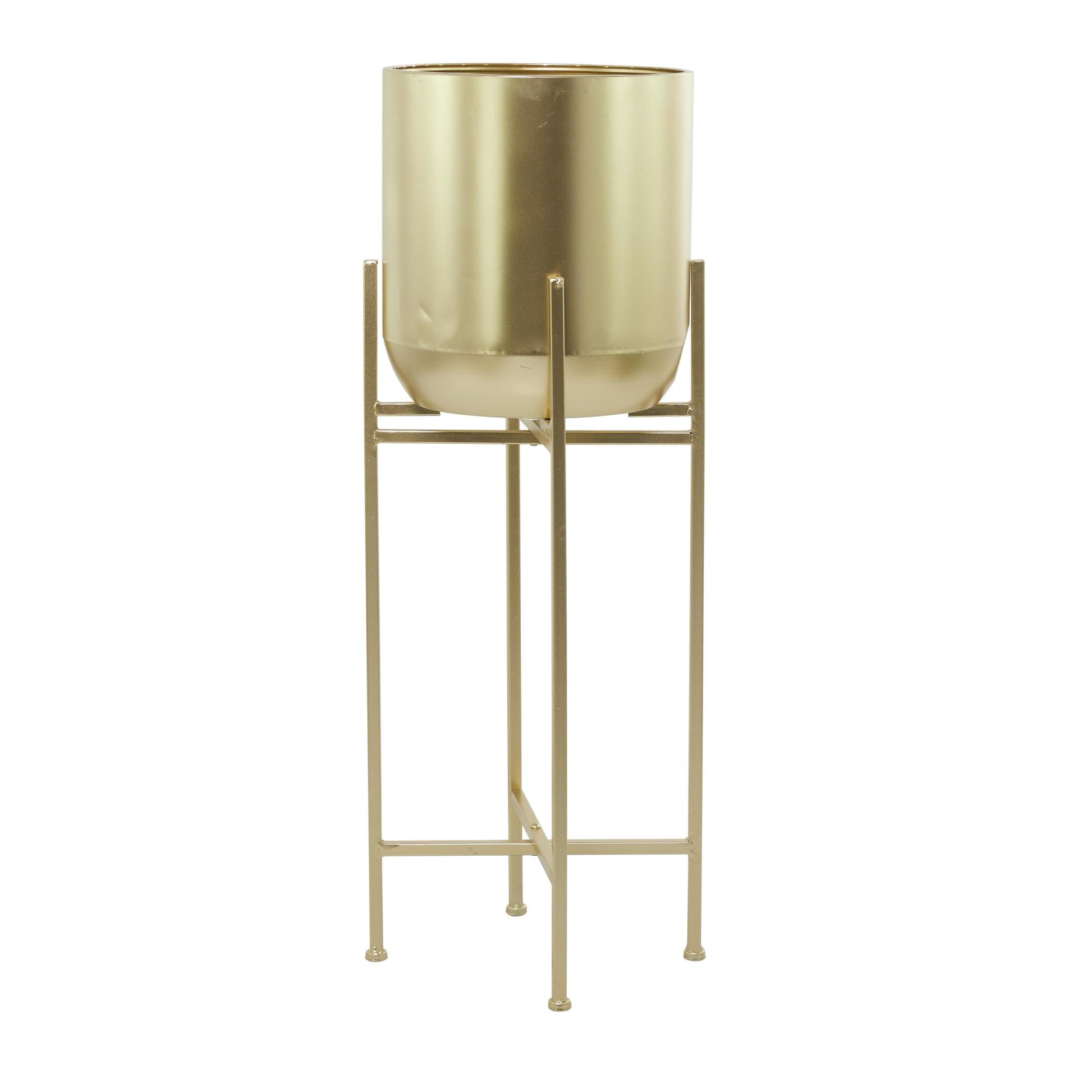CosmoLiving by Cosmopolitan Metal Matte Dome Indoor Outdoor Planter with Removable Stand