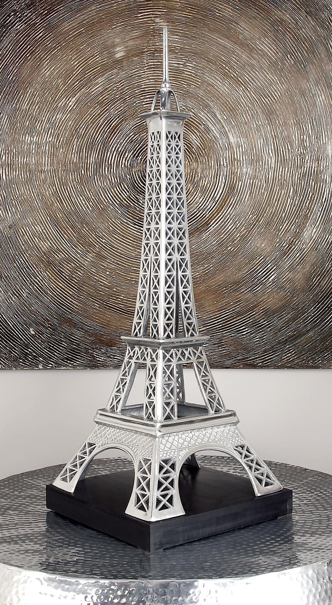 Eiffel Tower Silver Aluminum Metal Decorative Sculpture