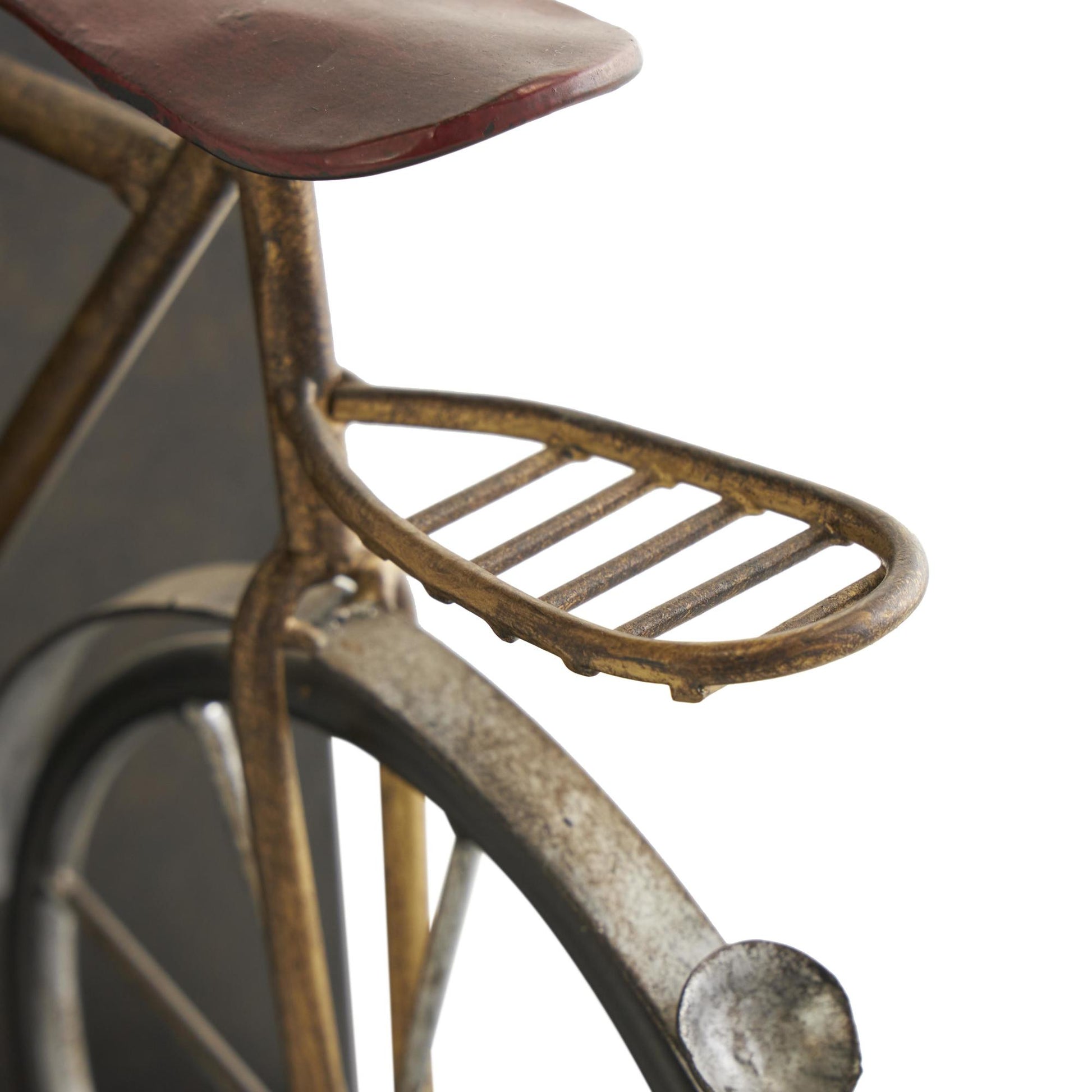 Set of 2 Bike Black Metal Weathered Decorative Bookends