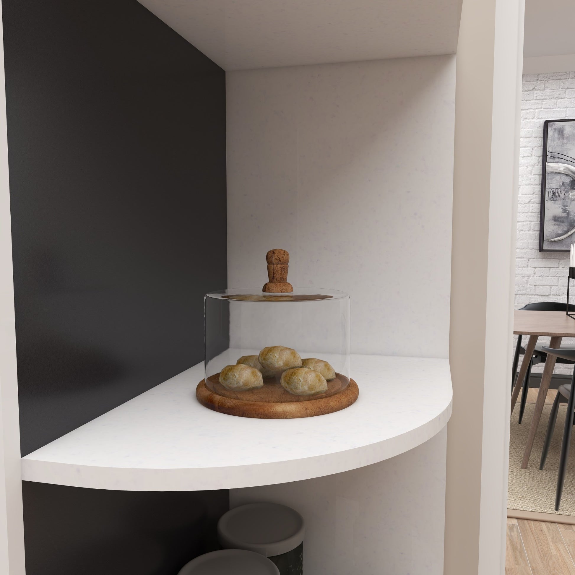 Brown Glass Decorative Cake Stand with Glass Lid