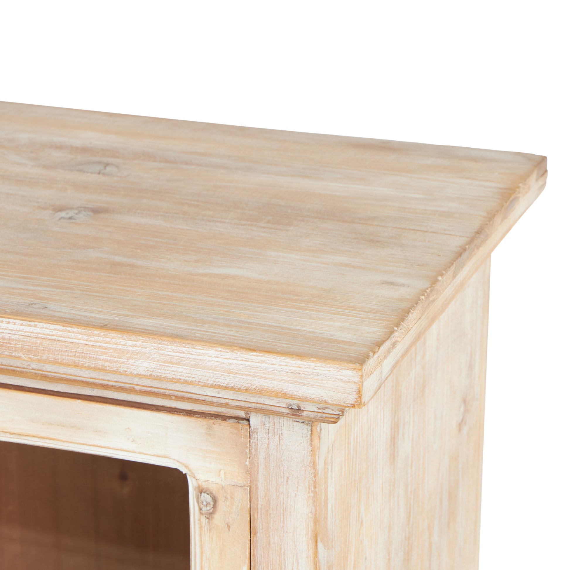 Brown Wood 2 Door Room Cabinet with Black Rod Handles