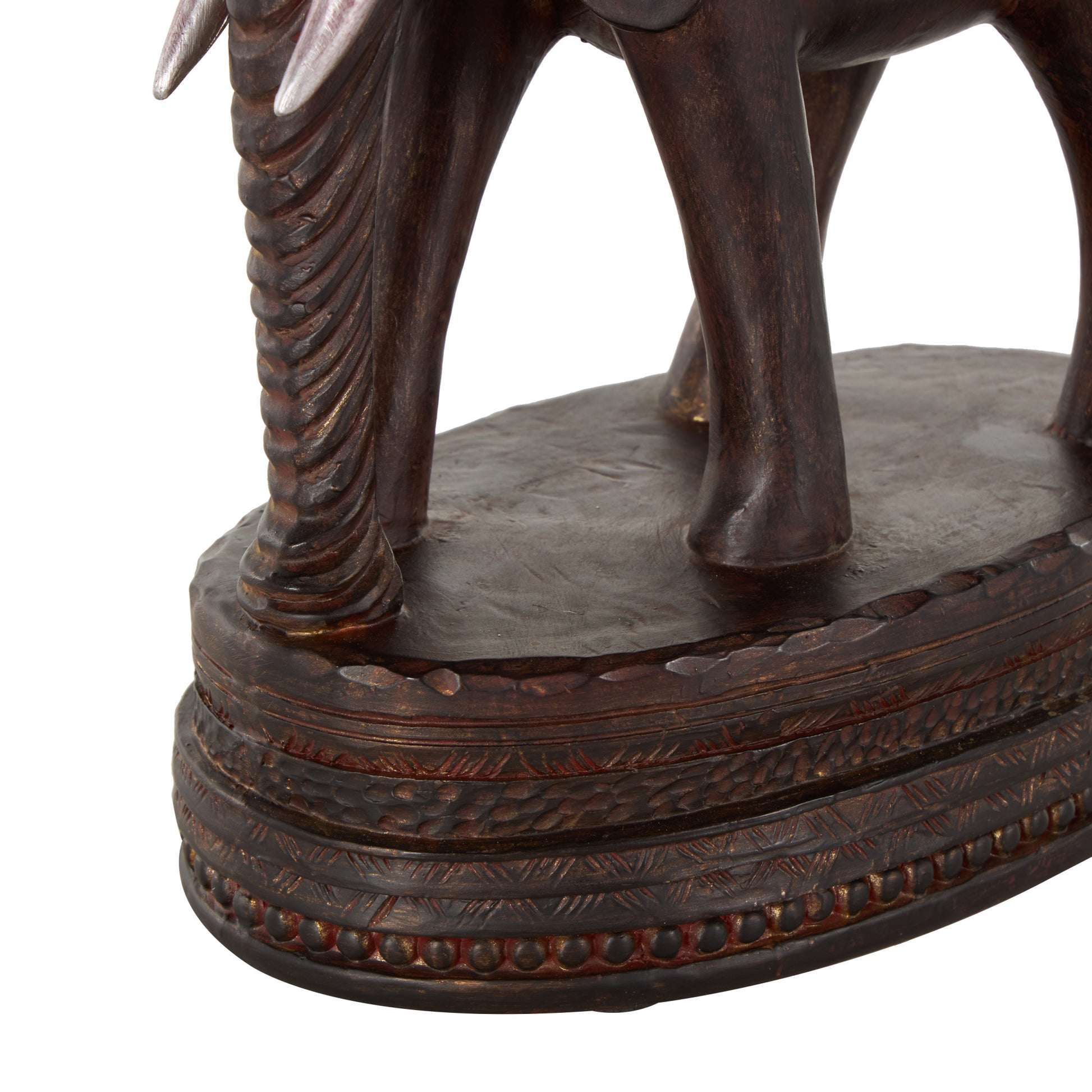 Safari Animals Multi Colored Polyresin Stacked Decorative Sculpture with Round Base