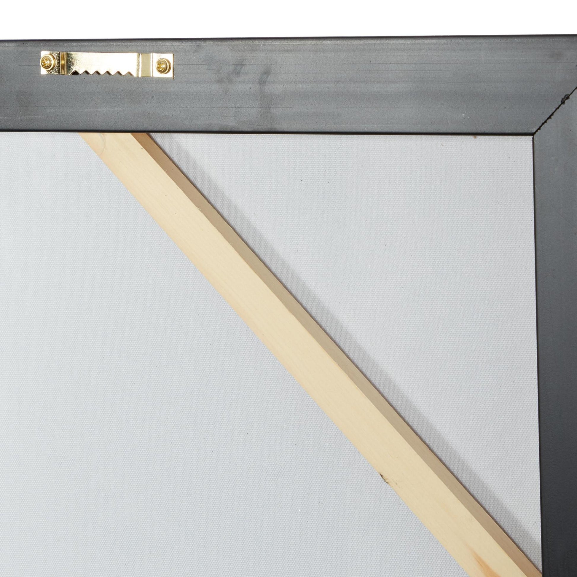 Tree Gray Canvas Forest Landscape Living Room Framed Wall Art with Dimensional Paint Texturing