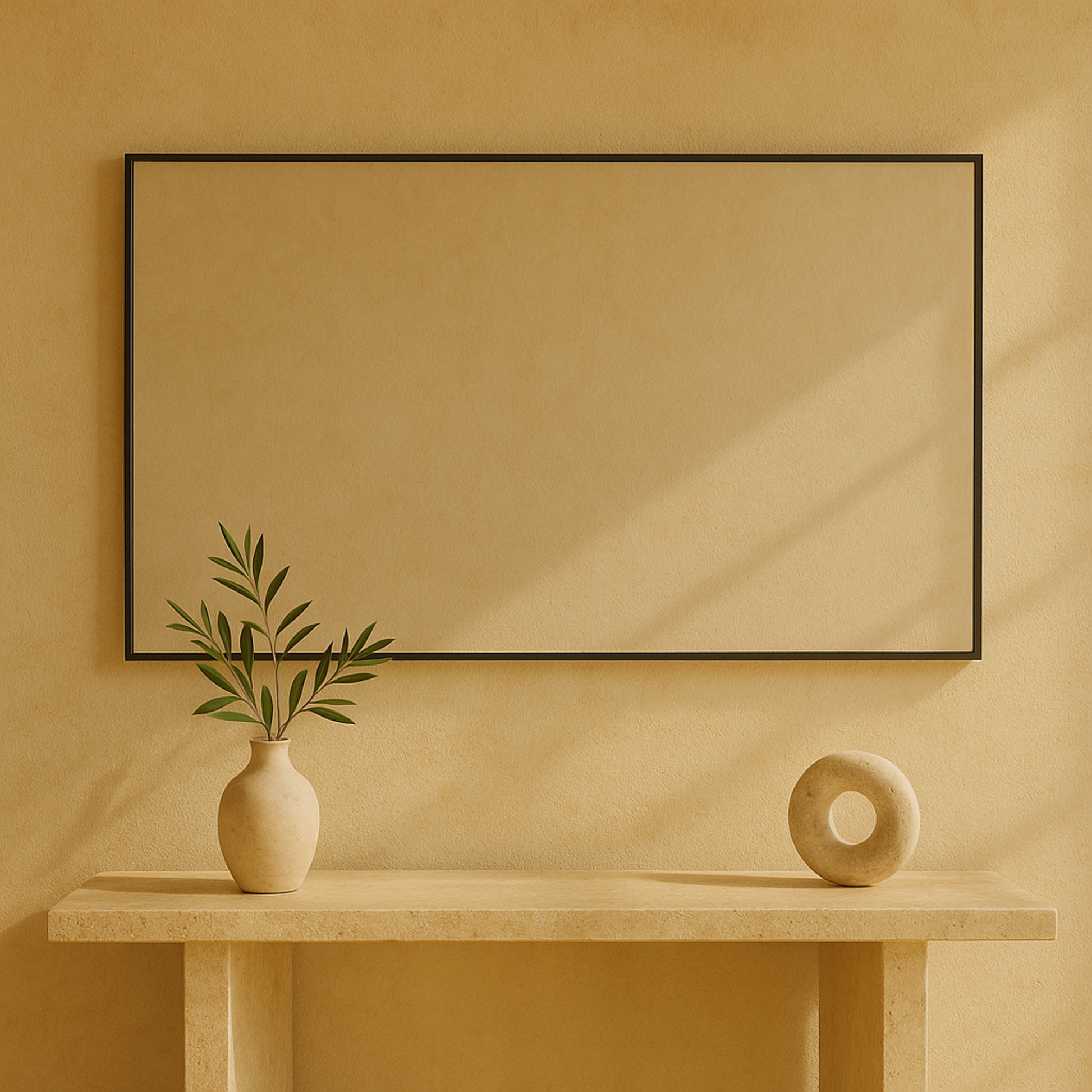 Wooden Room Wall Mirror with Thin Minimalistic Frame 24" x 1" x 40"