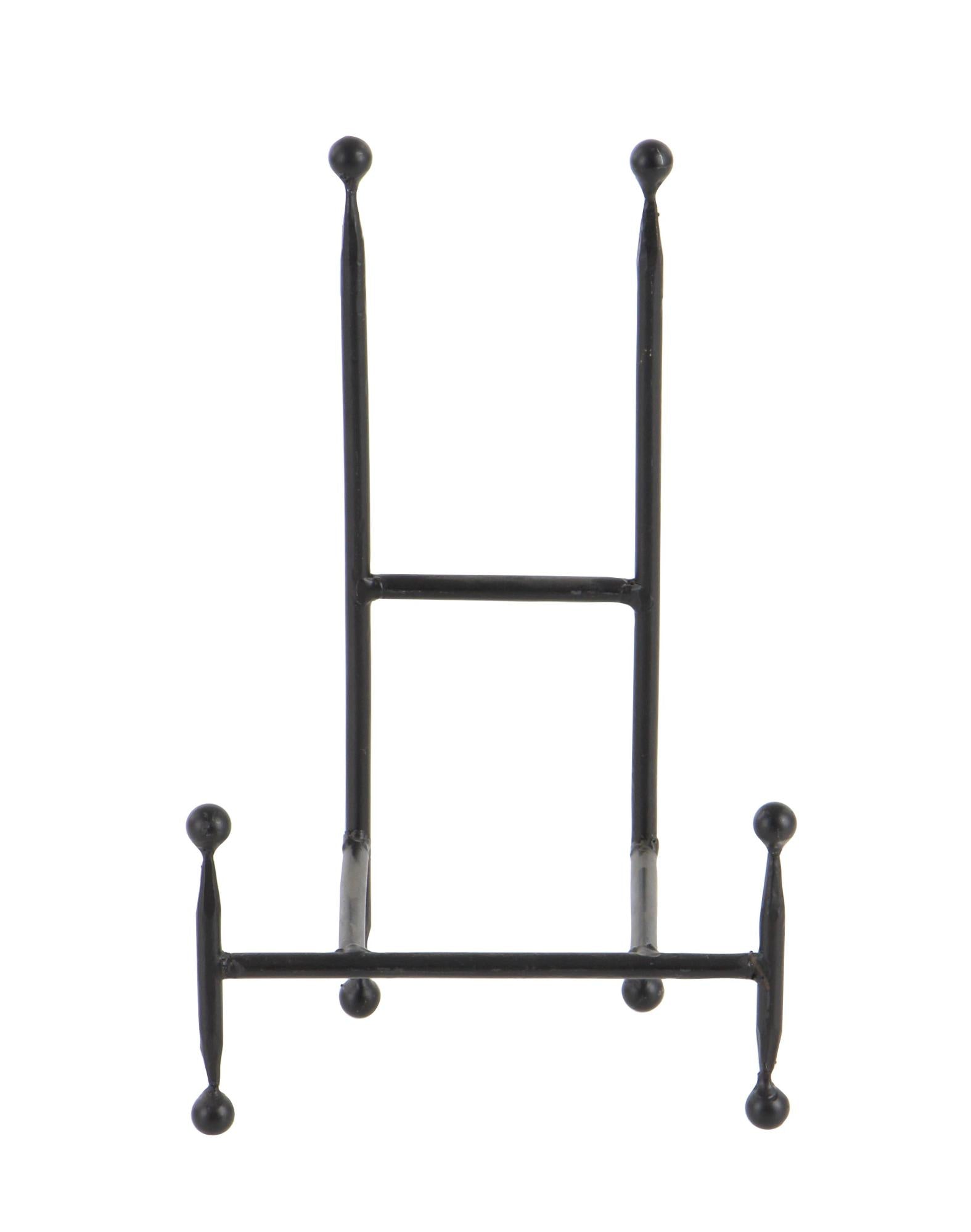 Set of 4 Black Metal Tabletop Rectangular Display Easel with Ball Accents
