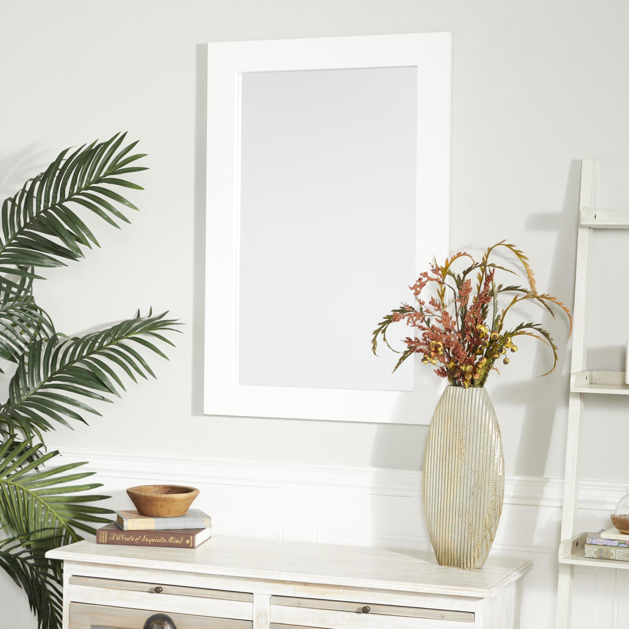 Wooden Minimalistic Room Wall Mirror 24" x 1" x 36"