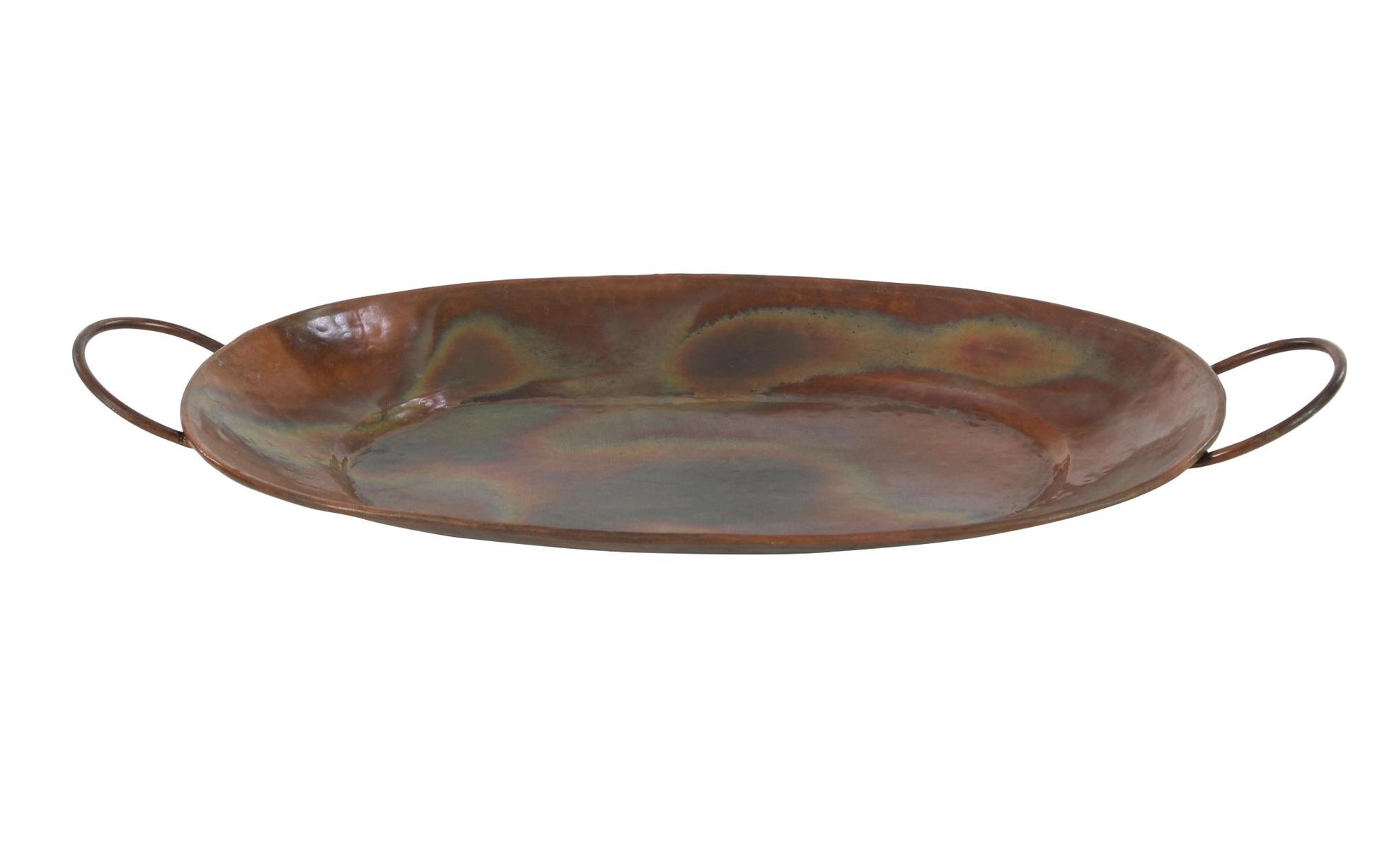 Set of 3 Copper Metal Living Room Decor Tray