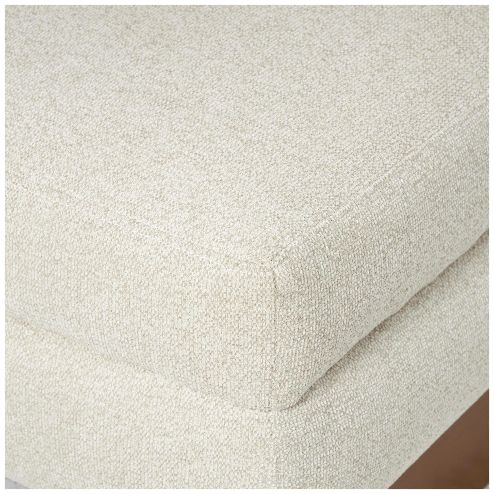 White Polyester Boucle Living Room Accent Chair with Brown Wooden Legs