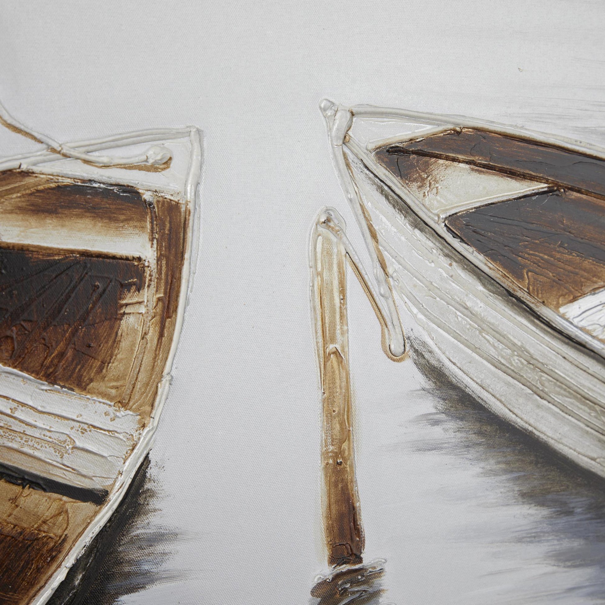 Sail Boat Brown Canvas Decorative Wall Art