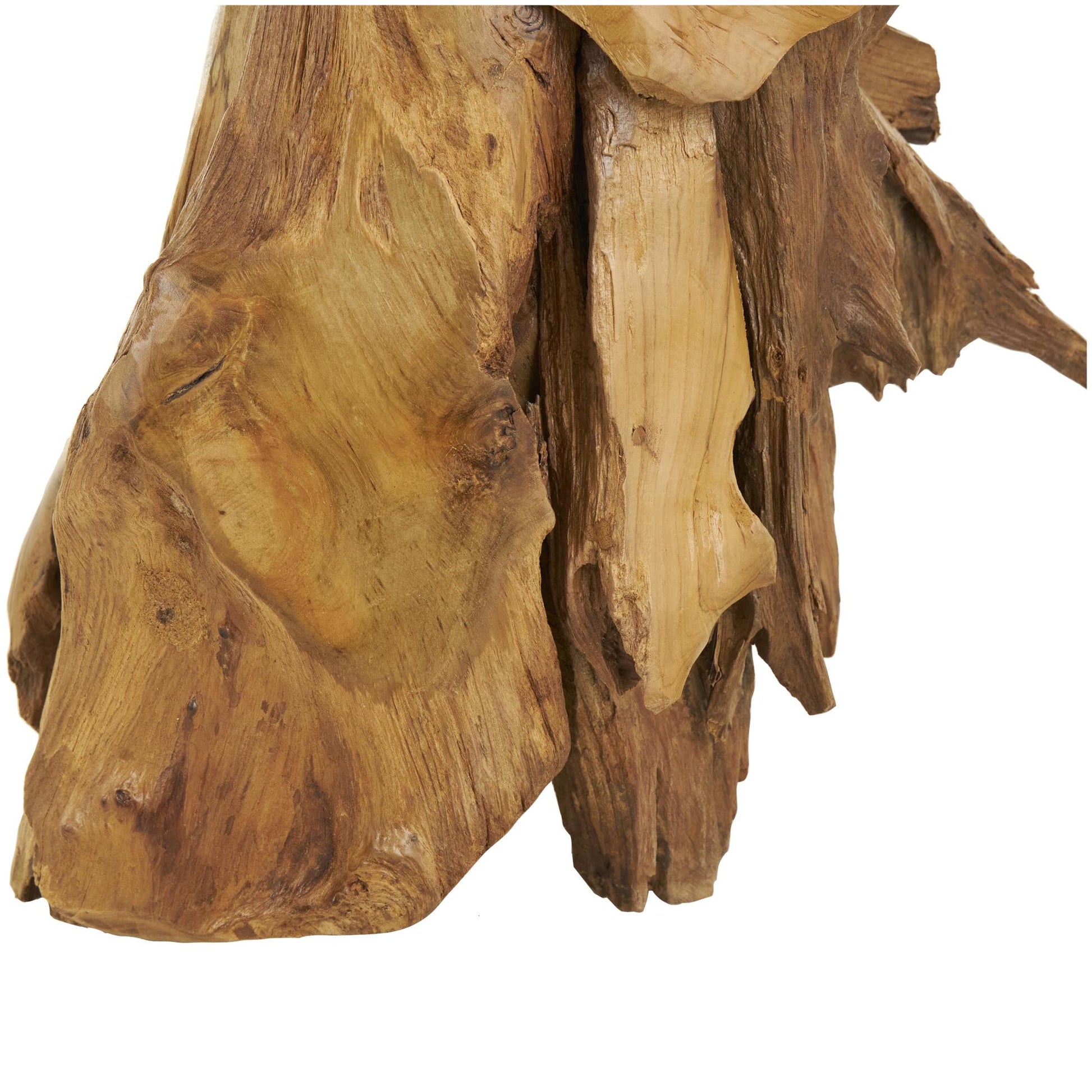 Horse Brown Teak Wood Handmade Decorative Sculpture